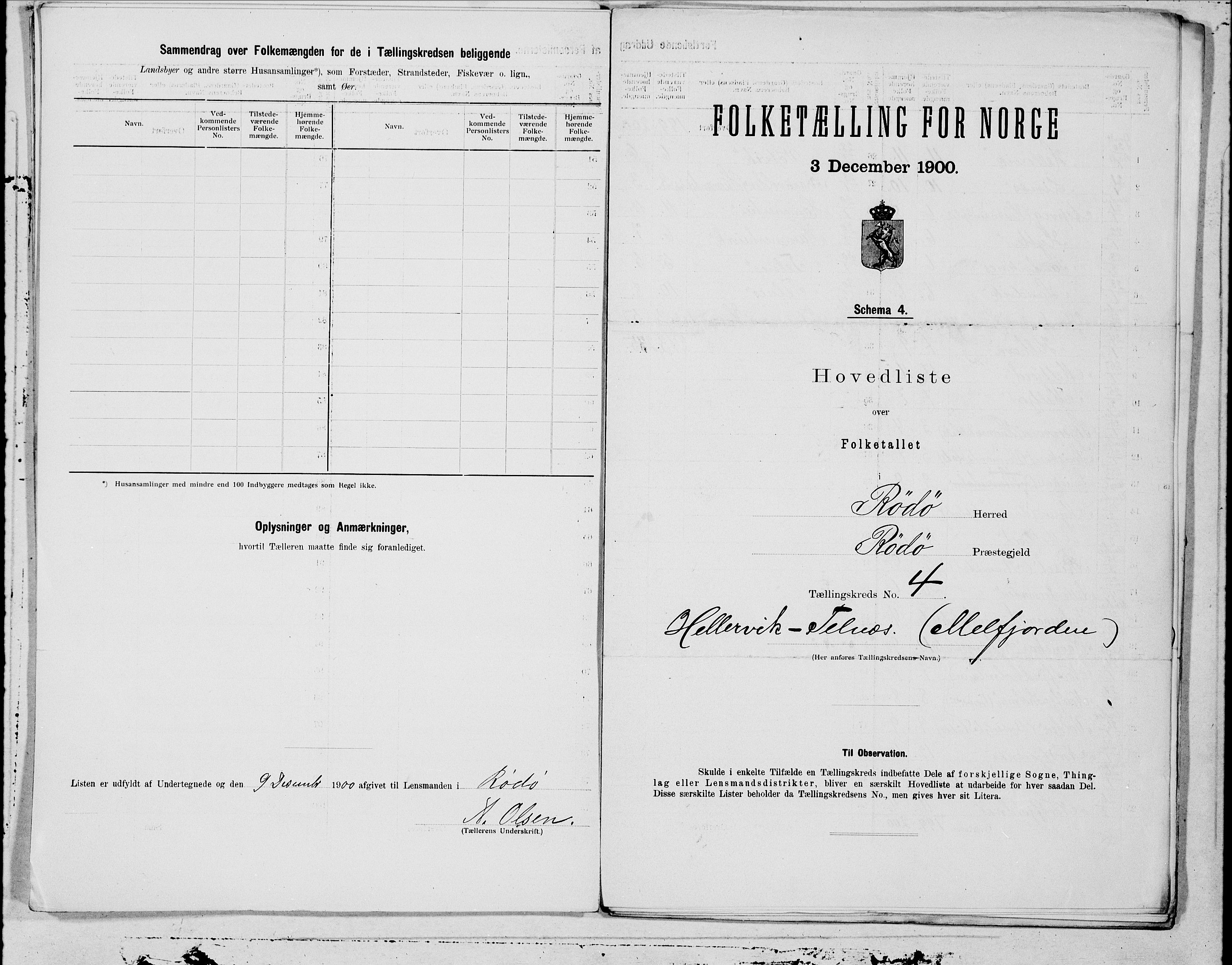 SAT, 1900 census for Rødøy, 1900, p. 8