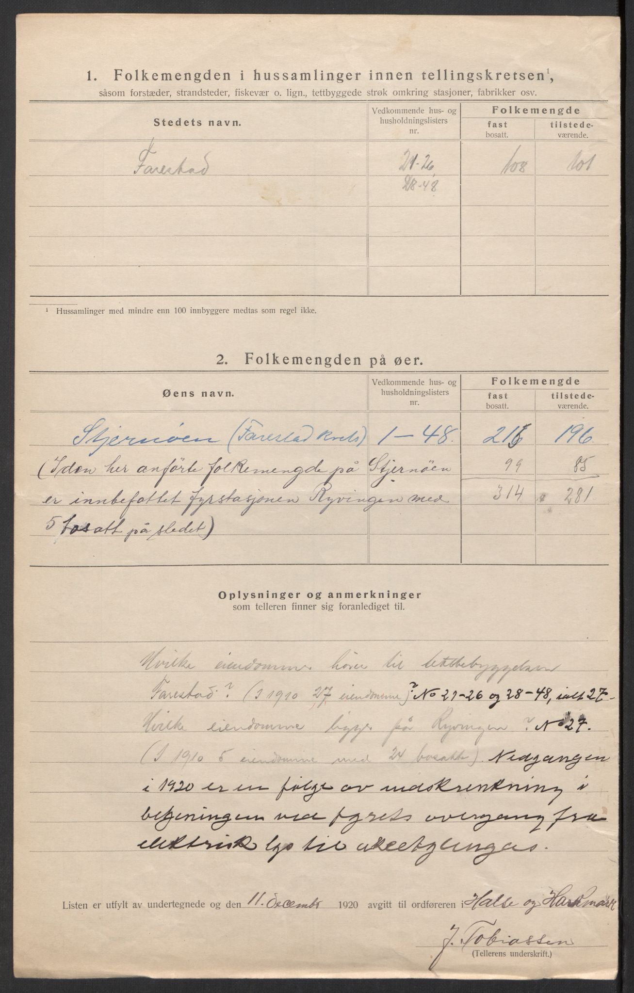 SAK, 1920 census for Halse og Harkmark, 1920, p. 18