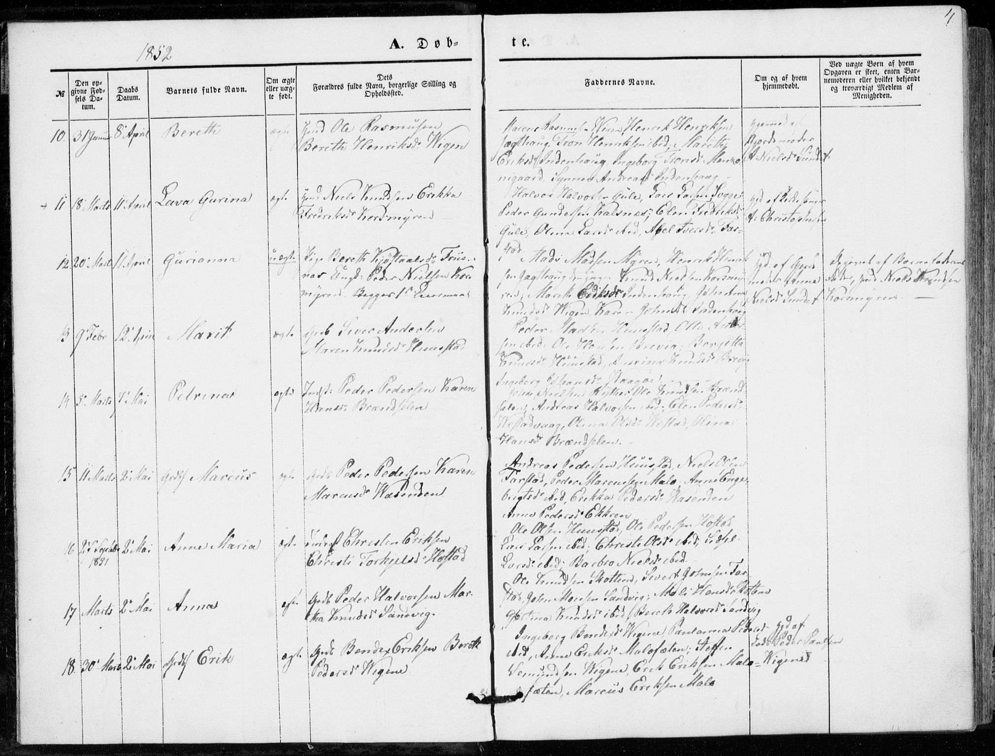 Ministerialprotokoller, klokkerbøker og fødselsregistre - Møre og Romsdal, AV/SAT-A-1454/566/L0767: Parish register (official) no. 566A06, 1852-1868, p. 4