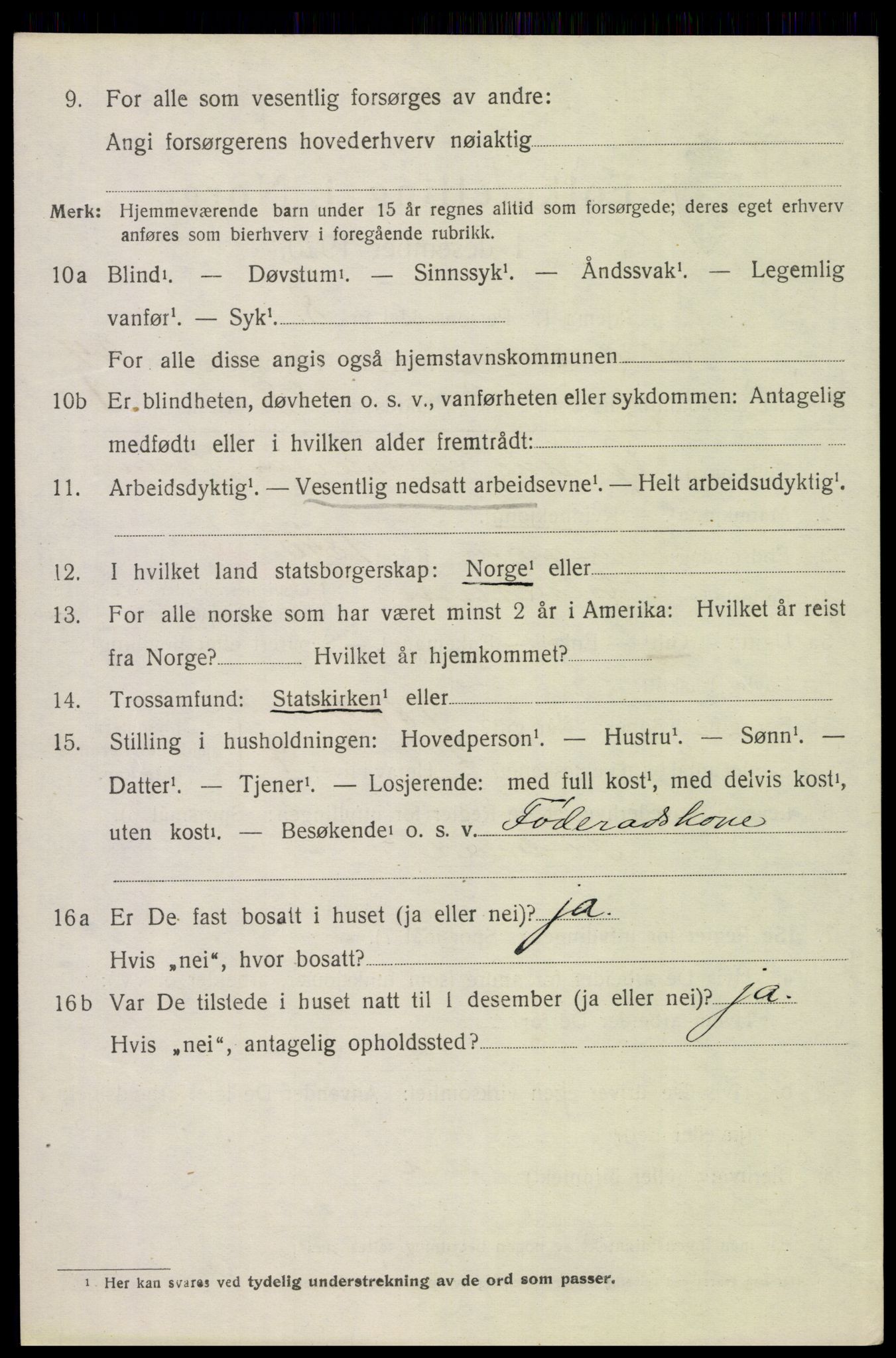 SAH, 1920 census for Elverum, 1920, p. 26223