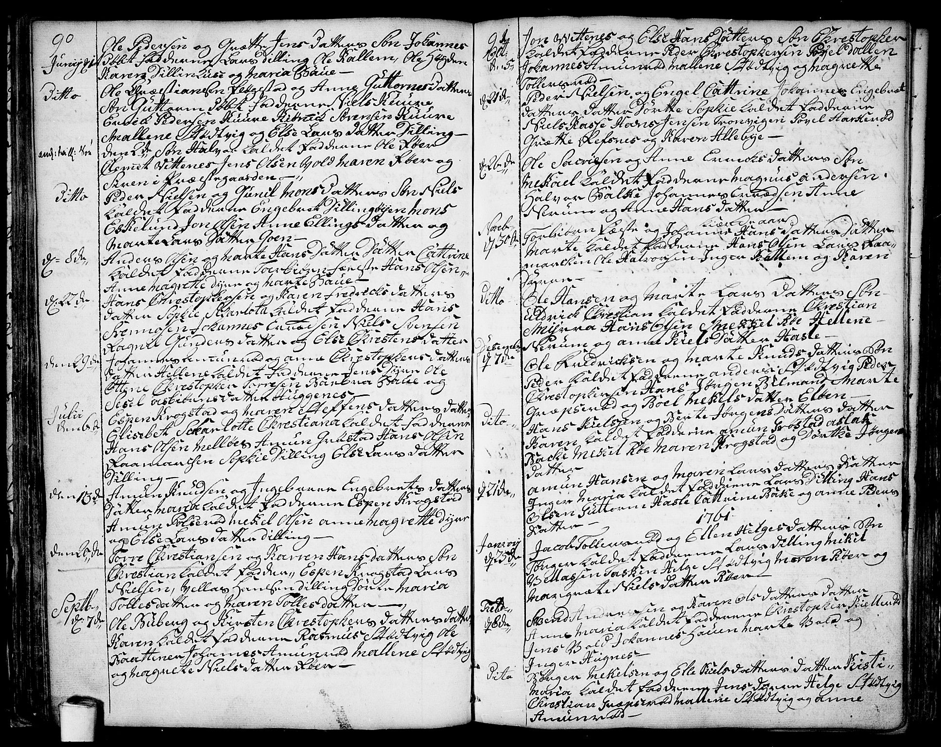 Rygge prestekontor Kirkebøker, AV/SAO-A-10084b/F/Fa/L0001: Parish register (official) no. 1, 1725-1771, p. 90-91