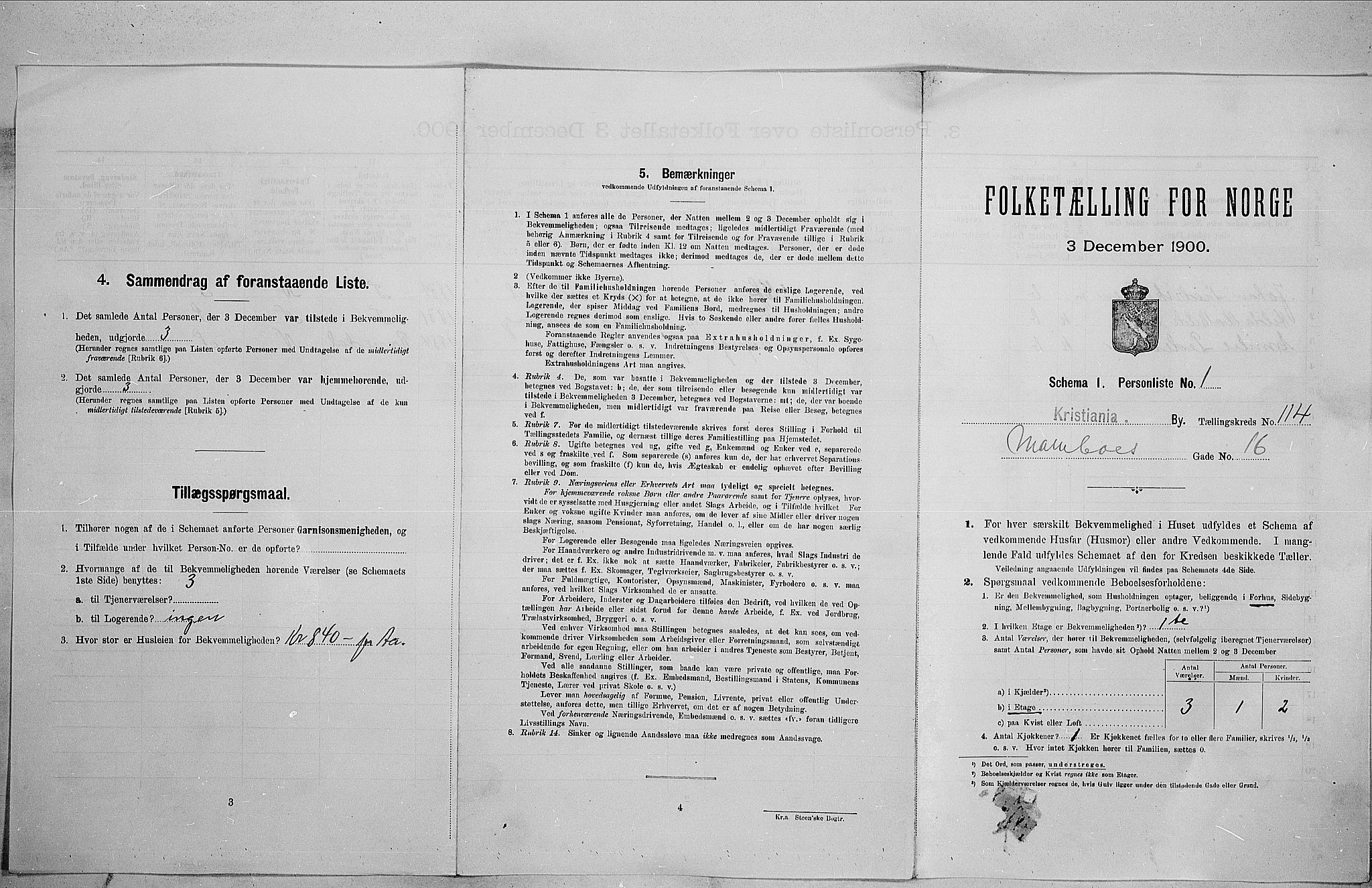 SAO, 1900 census for Kristiania, 1900, p. 55008