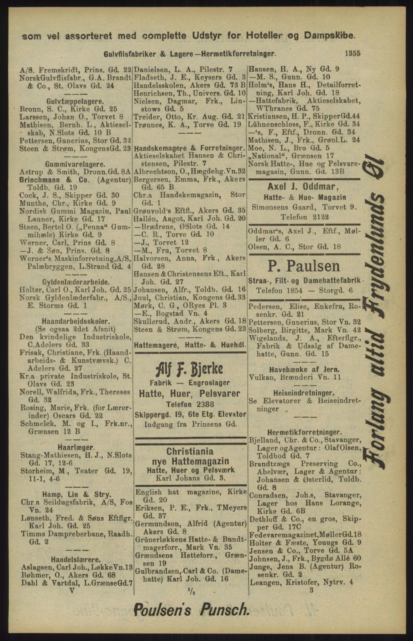 Kristiania/Oslo adressebok, PUBL/-, 1904, p. 1355
