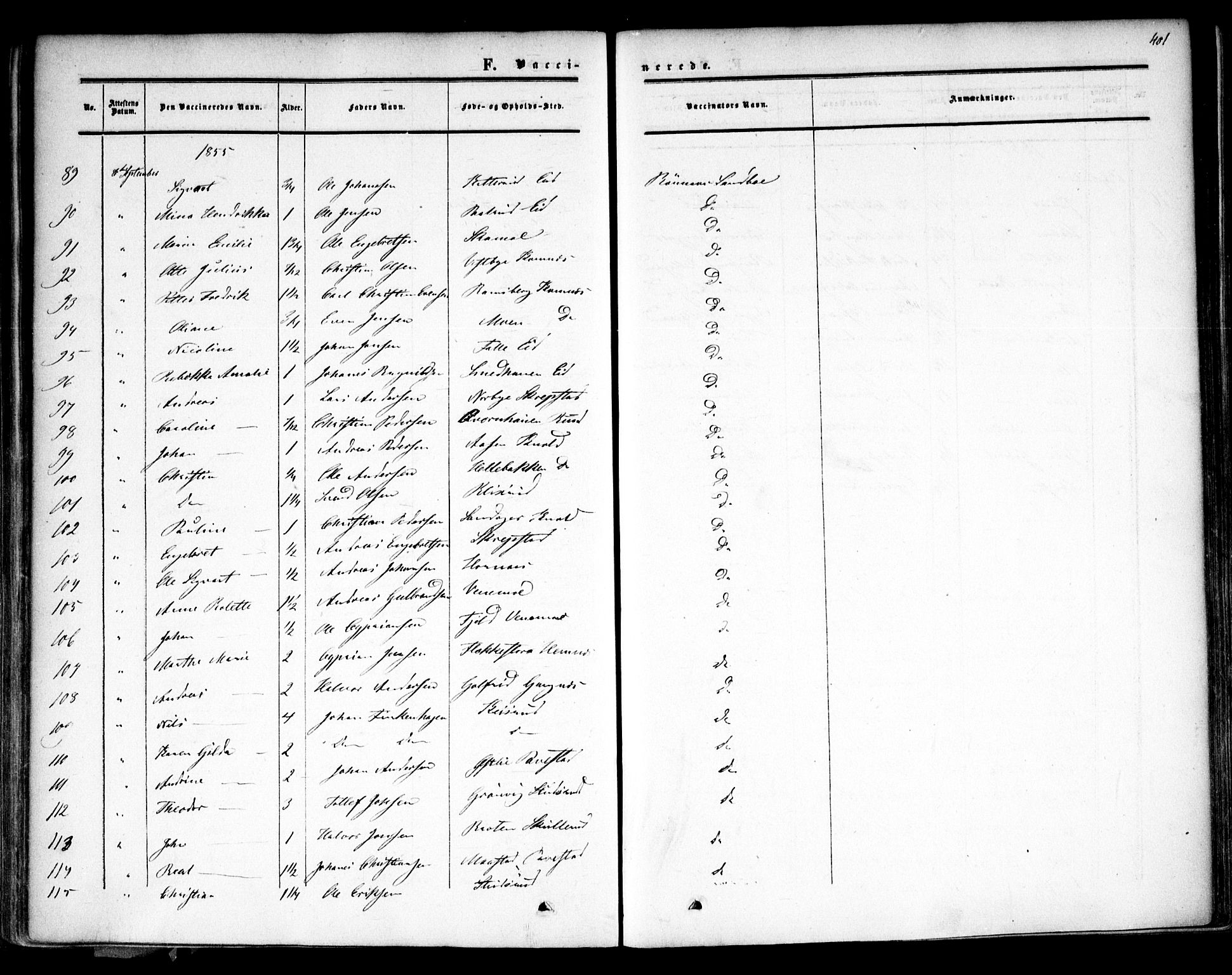Høland prestekontor Kirkebøker, SAO/A-10346a/F/Fa/L0010: Parish register (official) no. I 10, 1854-1861, p. 401