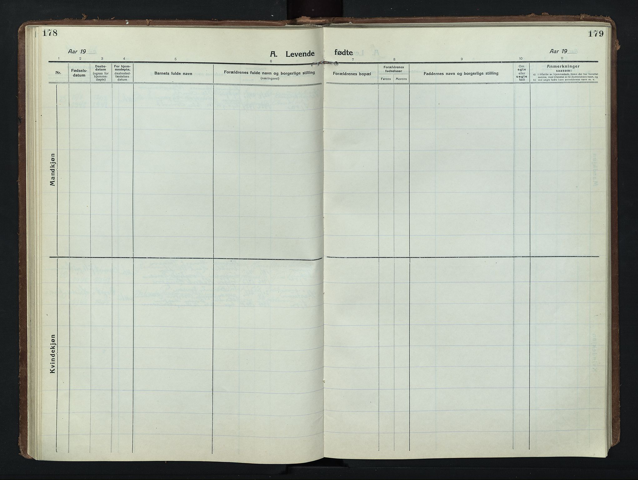 Nord-Fron prestekontor, SAH/PREST-080/H/Ha/Hab/L0008: Parish register (copy) no. 8, 1915-1948, p. 178-179