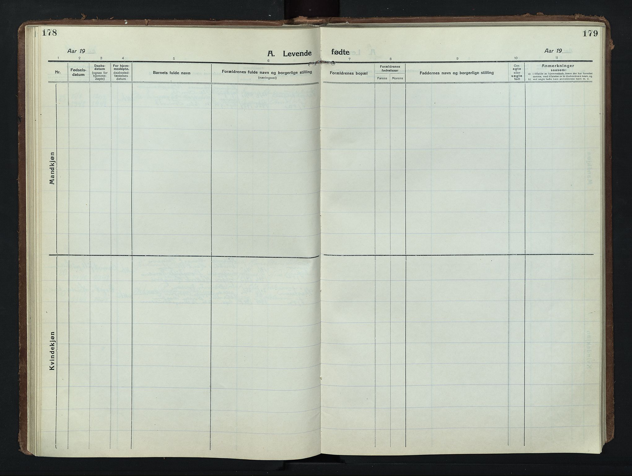 Nord-Fron prestekontor, AV/SAH-PREST-080/H/Ha/Hab/L0008: Parish register (copy) no. 8, 1915-1948, p. 178-179