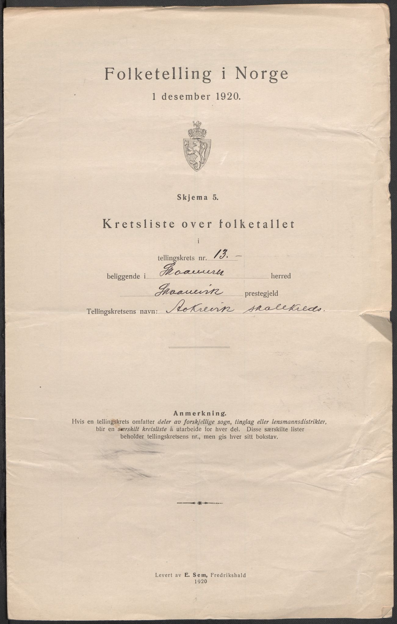 SAB, 1920 census for Skånevik, 1920, p. 46