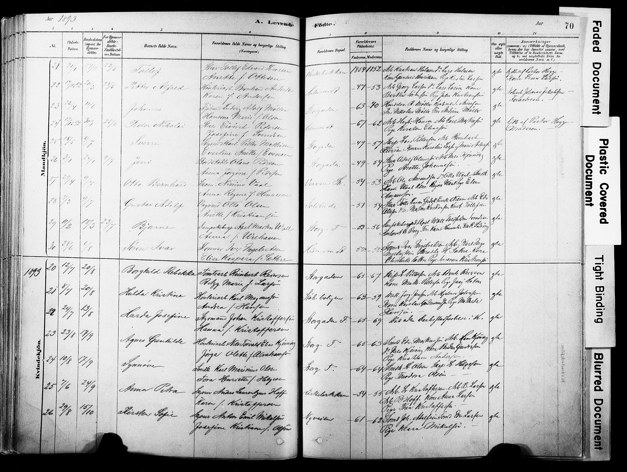 Strømsø kirkebøker, AV/SAKO-A-246/F/Fb/L0006: Parish register (official) no. II 6, 1879-1910, p. 70