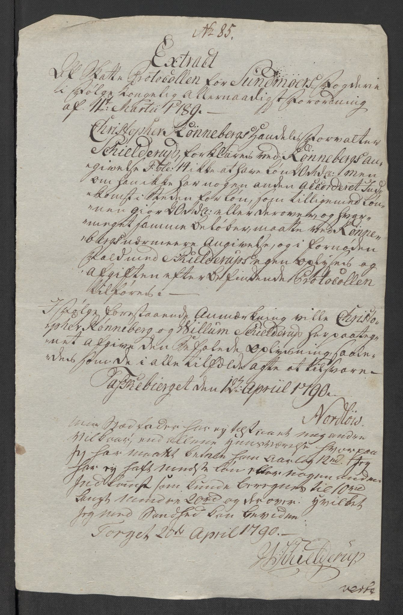 Rentekammeret inntil 1814, Reviderte regnskaper, Mindre regnskaper, AV/RA-EA-4068/Rf/Rfe/L0049: Sunnhordland og Hardanger fogderi, Sunnmøre fogderi, 1789, p. 324