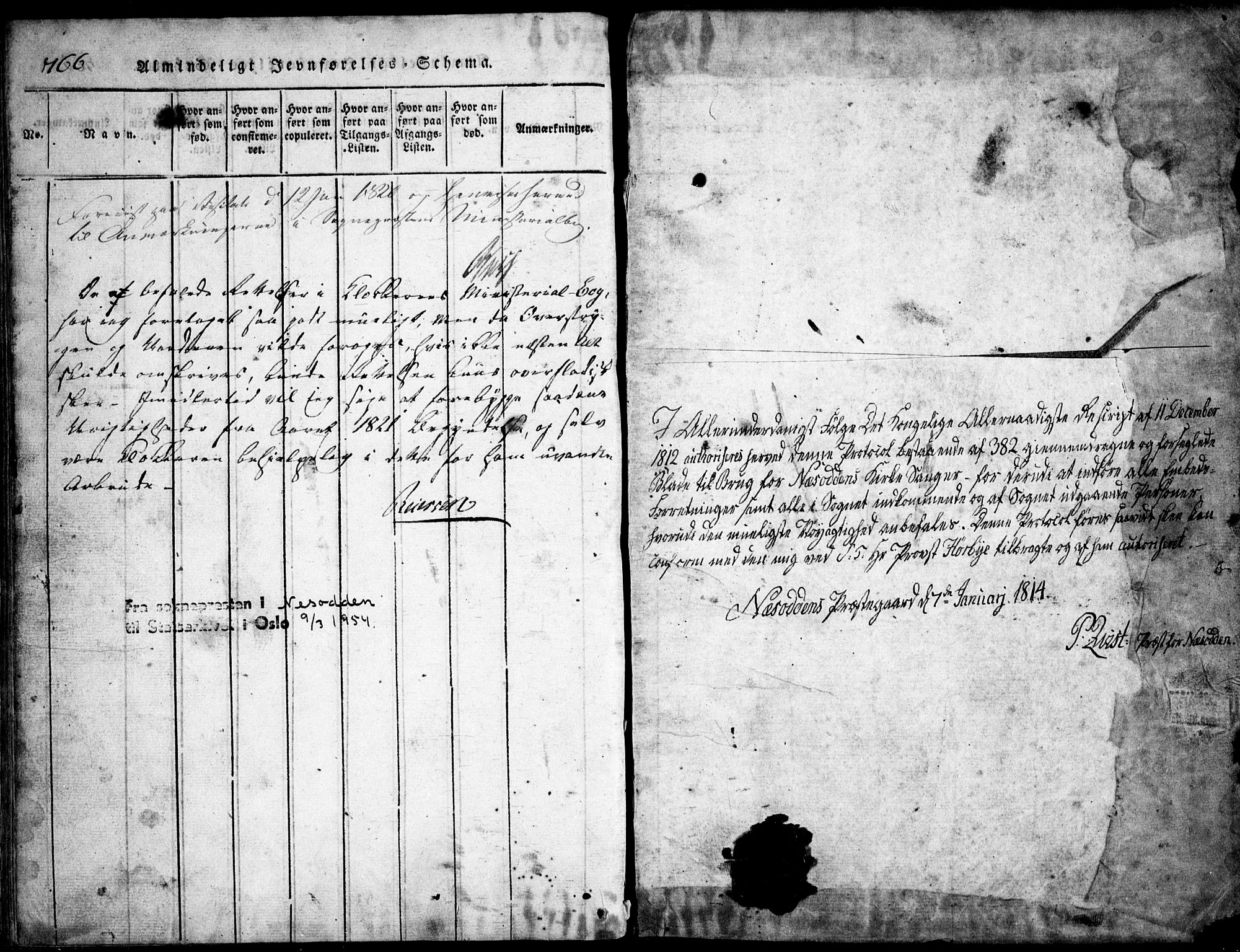 Nesodden prestekontor Kirkebøker, AV/SAO-A-10013/G/Ga/L0001: Parish register (copy) no. I 1, 1814-1847