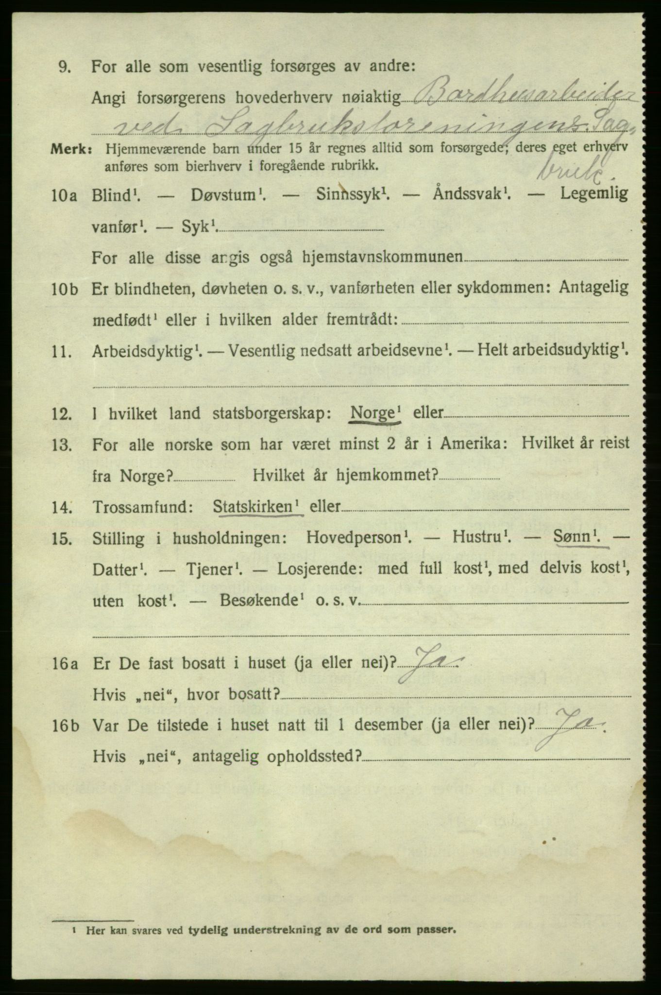 SAO, 1920 census for Fredrikshald, 1920, p. 14087