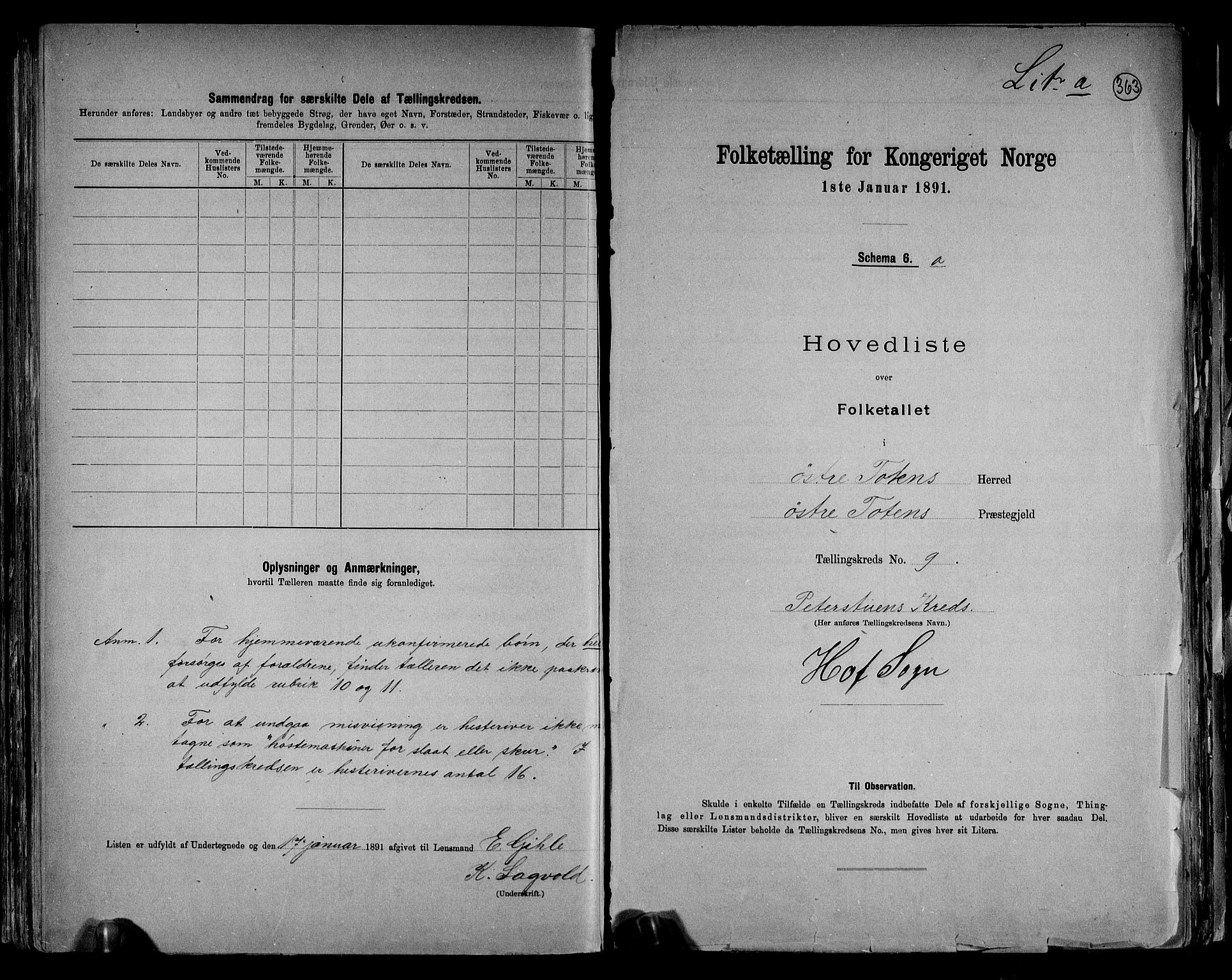 RA, 1891 census for 0528 Østre Toten, 1891, p. 26