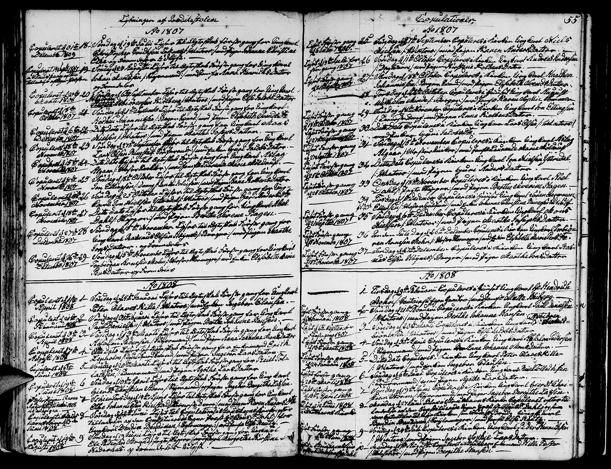 Nykirken Sokneprestembete, SAB/A-77101/H/Hab: Parish register (copy) no. A 2, 1782-1847, p. 55