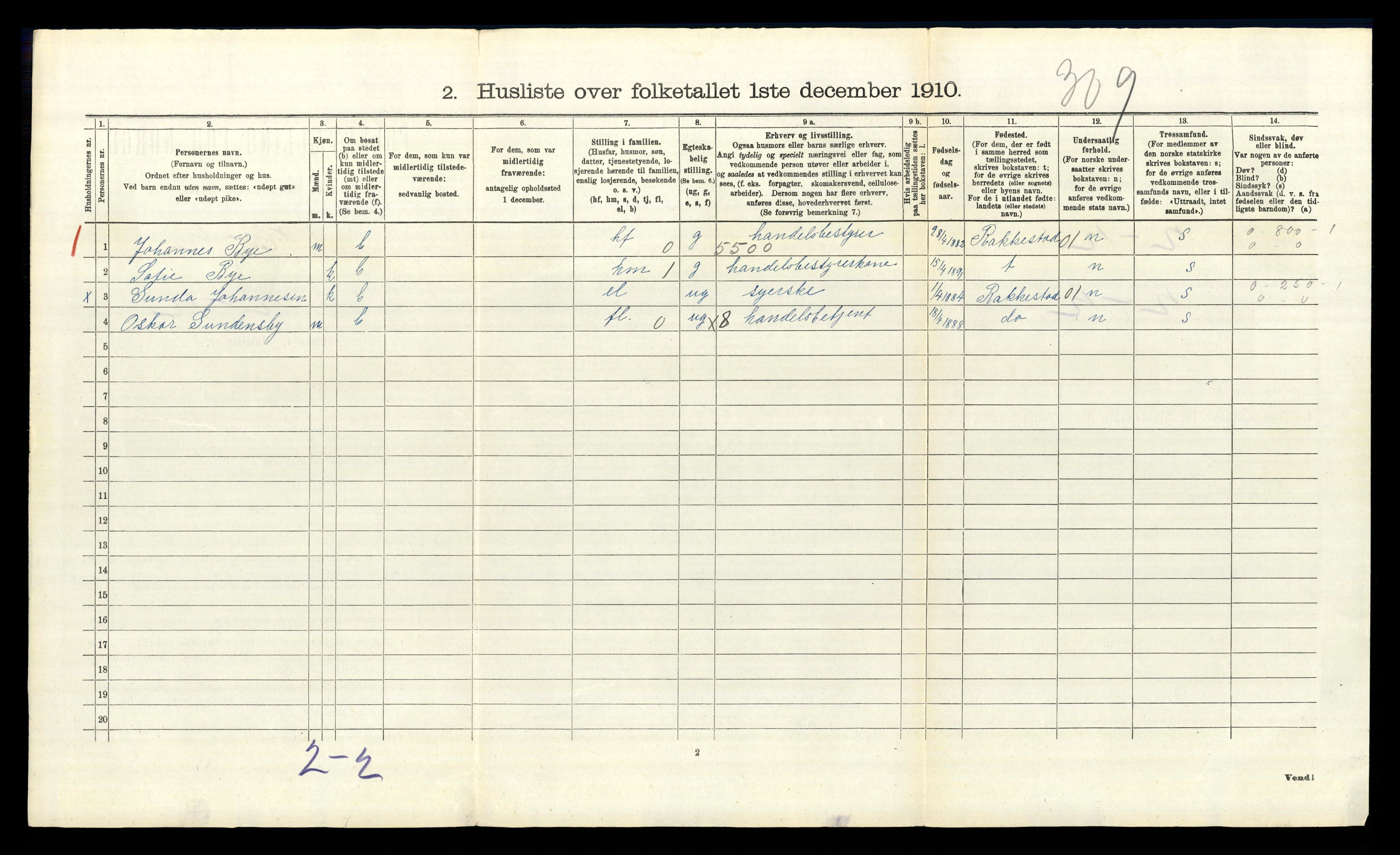 RA, 1910 census for Eidsberg, 1910, p. 1791