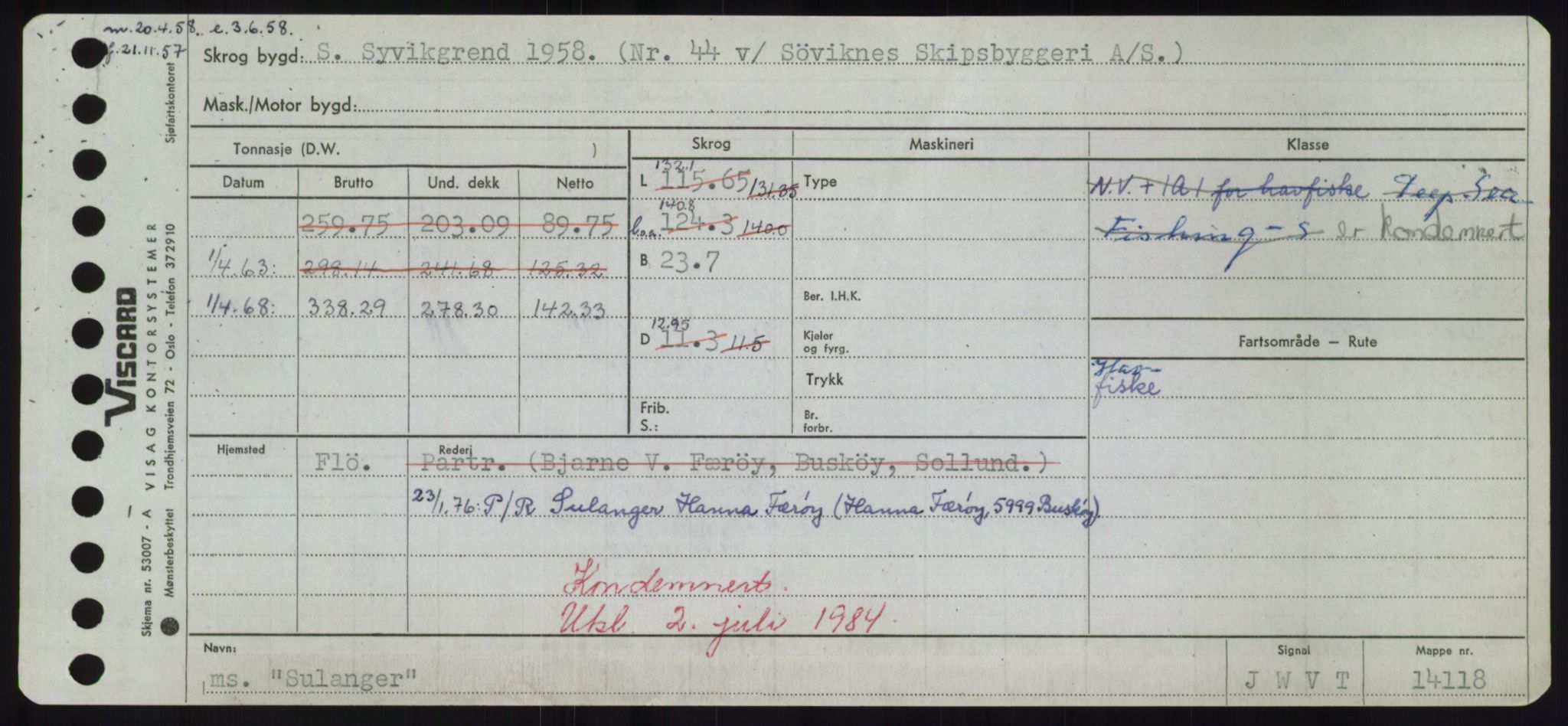 Sjøfartsdirektoratet med forløpere, Skipsmålingen, AV/RA-S-1627/H/Hd/L0037: Fartøy, Su-Så, p. 33