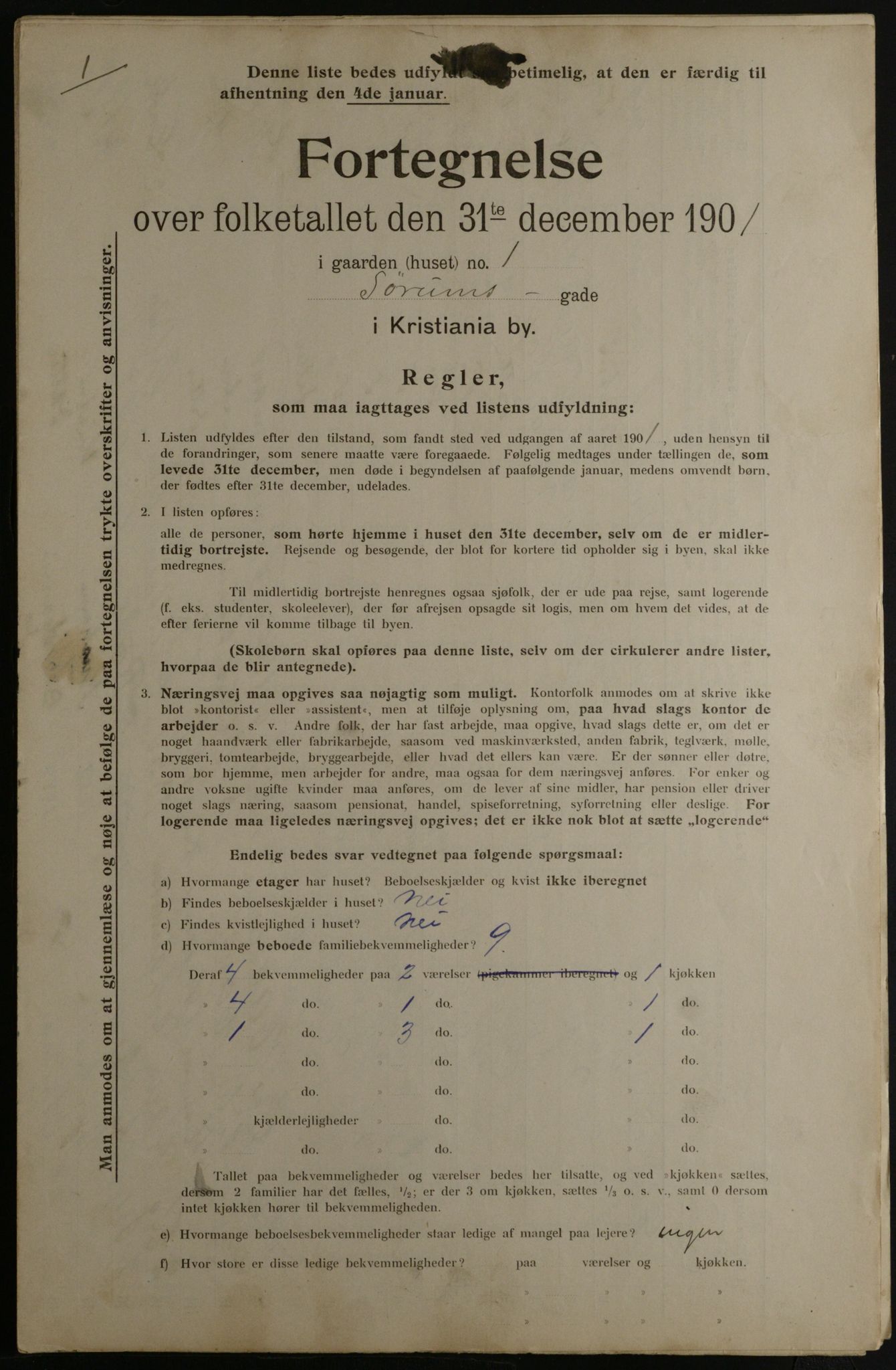 OBA, Municipal Census 1901 for Kristiania, 1901, p. 16441