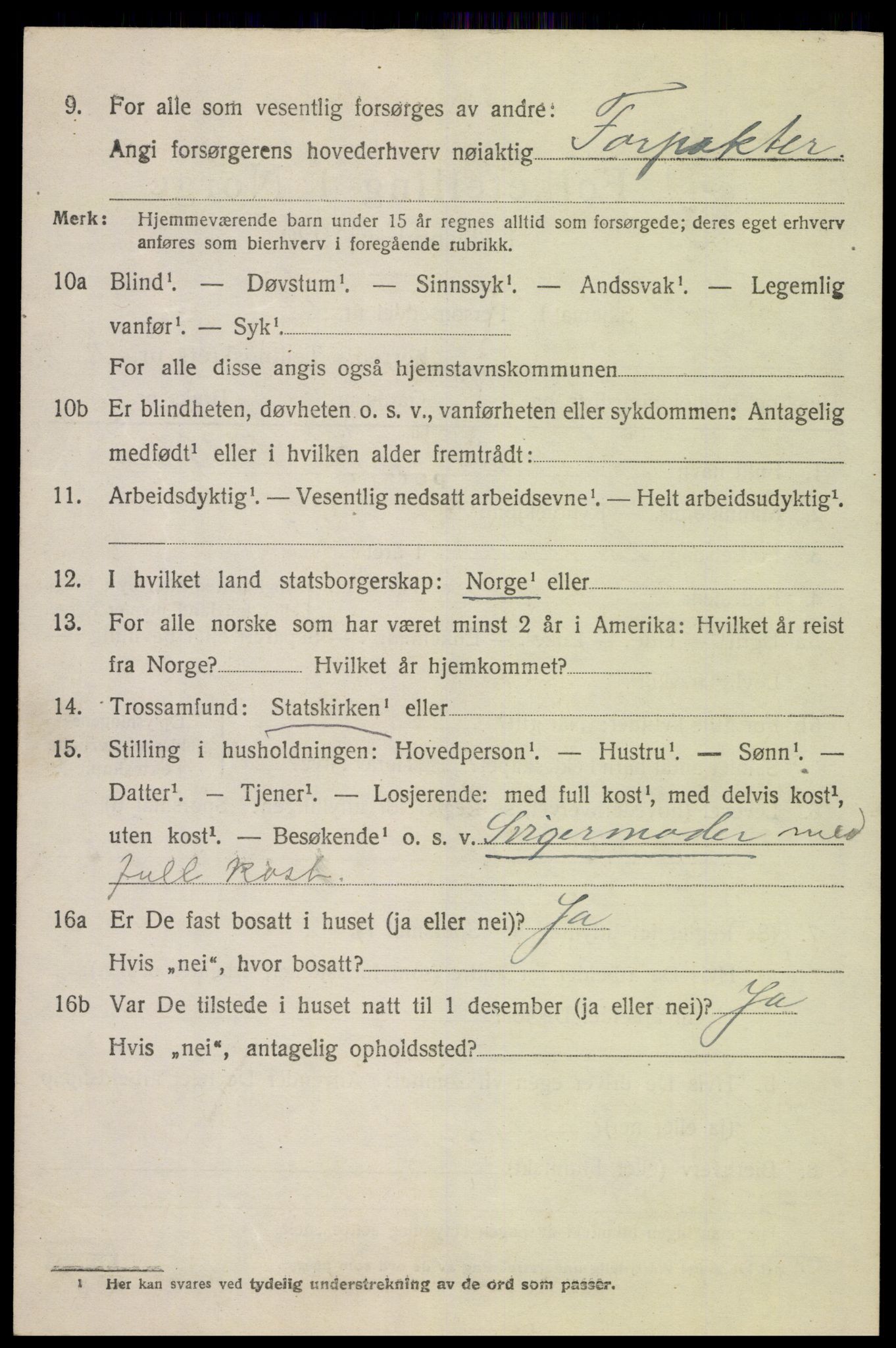 SAH, 1920 census for Lom, 1920, p. 5075