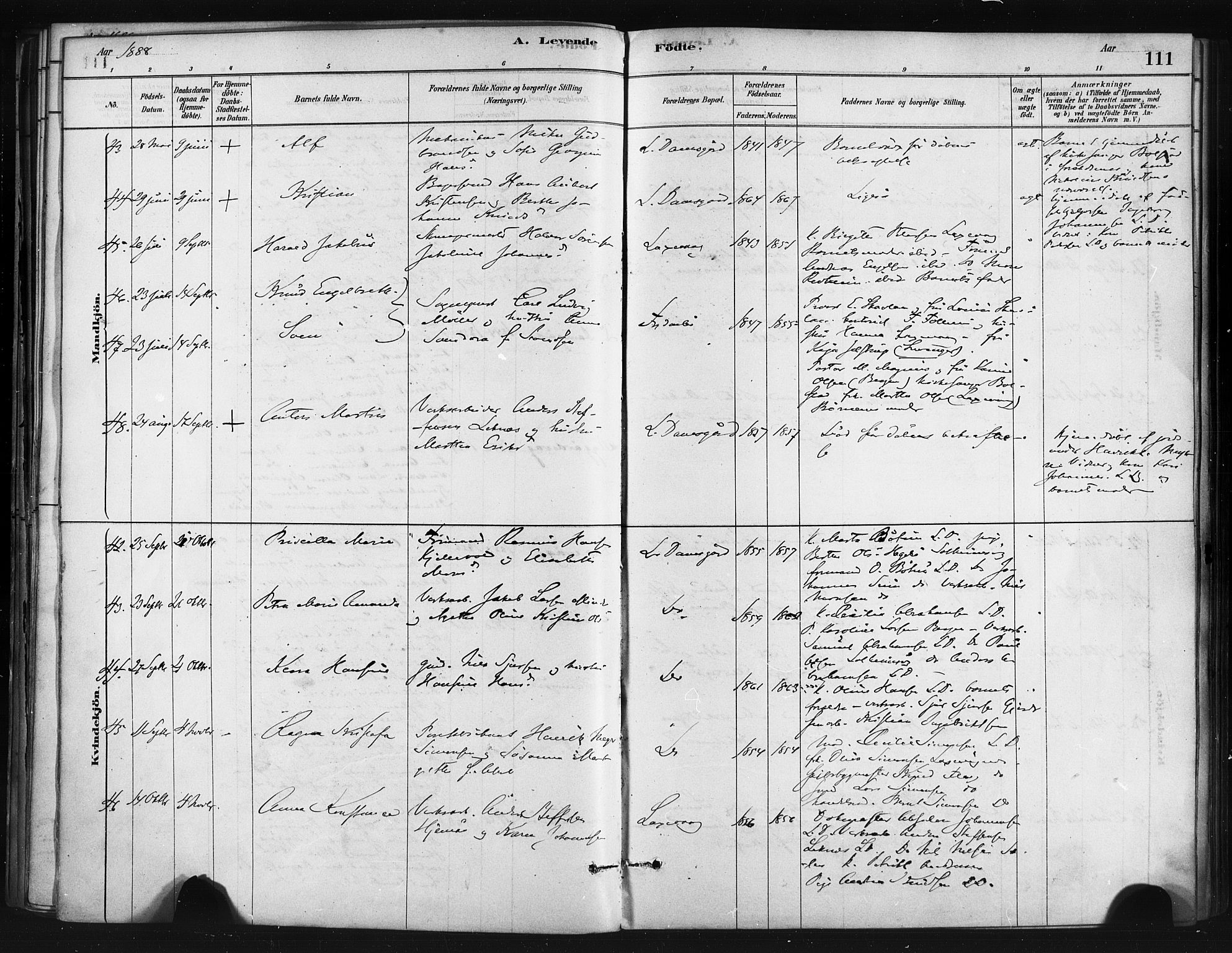 Askøy Sokneprestembete, AV/SAB-A-74101/H/Ha/Haa/Haae/L0002: Parish register (official) no. E 2, 1878-1891, p. 111