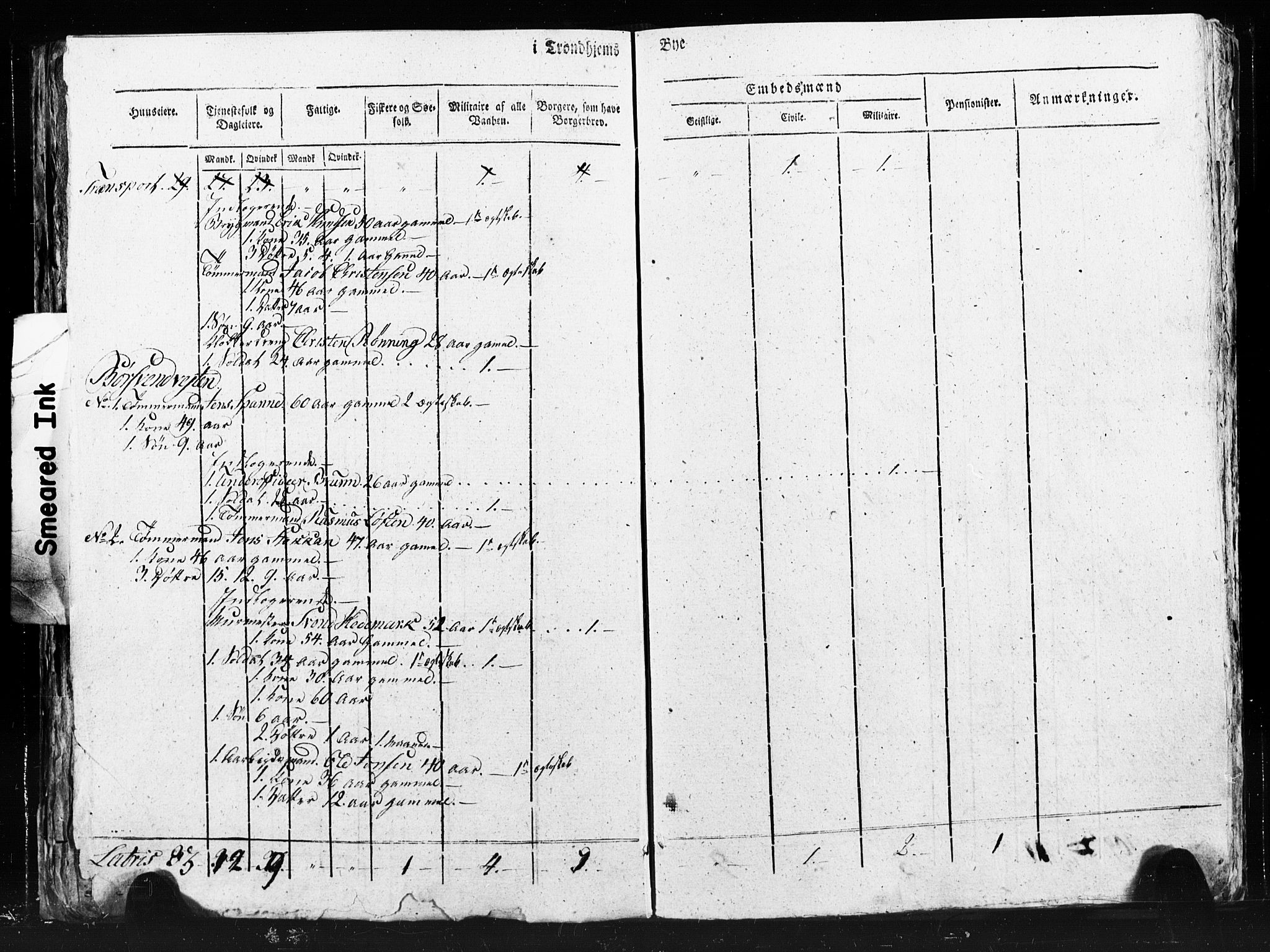 SAT, Census 1815 for Trondheim (transcript), 1815, p. 71