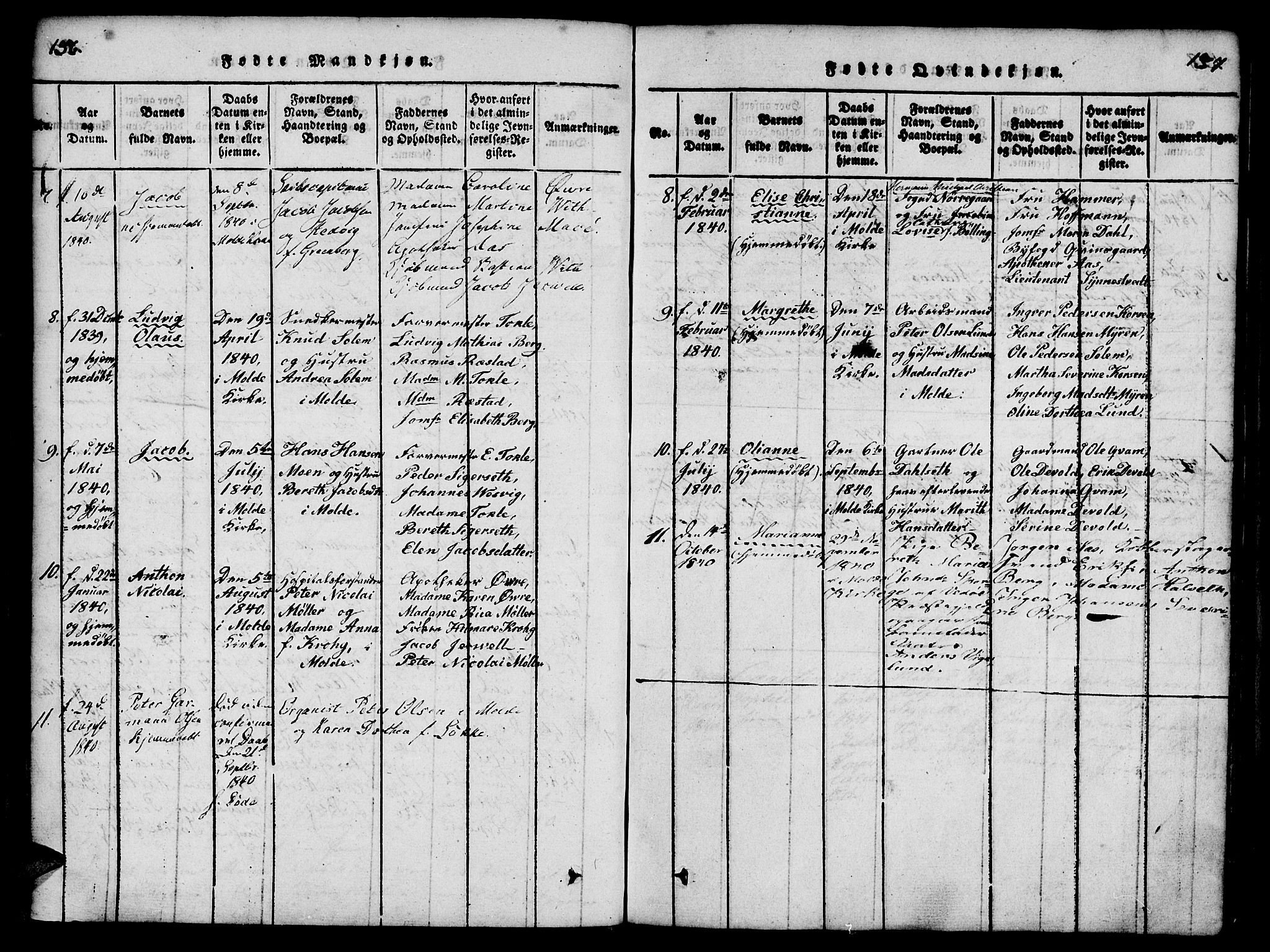 Ministerialprotokoller, klokkerbøker og fødselsregistre - Møre og Romsdal, SAT/A-1454/558/L0688: Parish register (official) no. 558A02, 1818-1843, p. 136-137