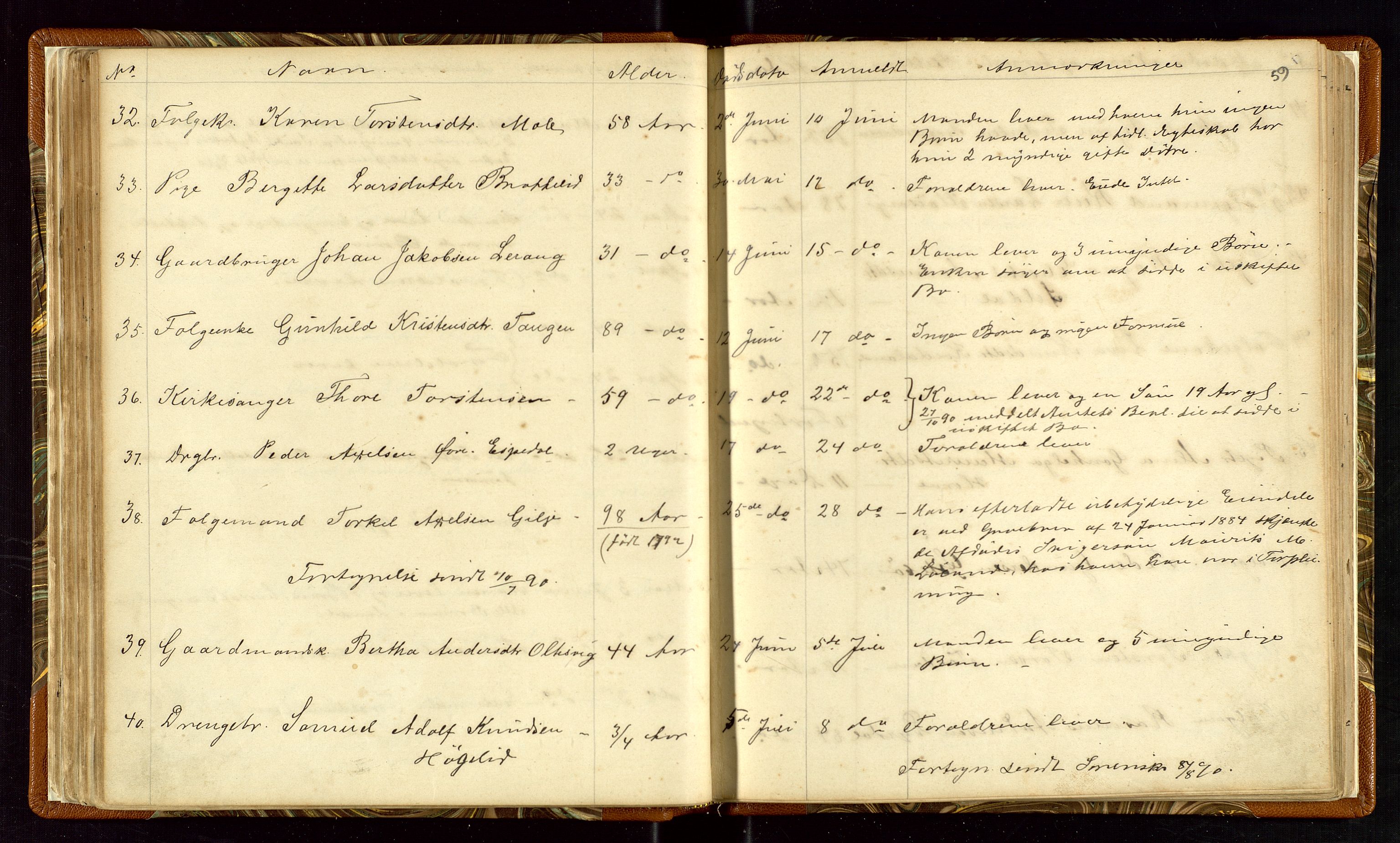 Høle og Forsand lensmannskontor, SAST/A-100127/Gga/L0001: "Fortegnelse over Afdøde i Høle Thinglag fra 1ste Juli 1875 til ", 1875-1902, p. 59