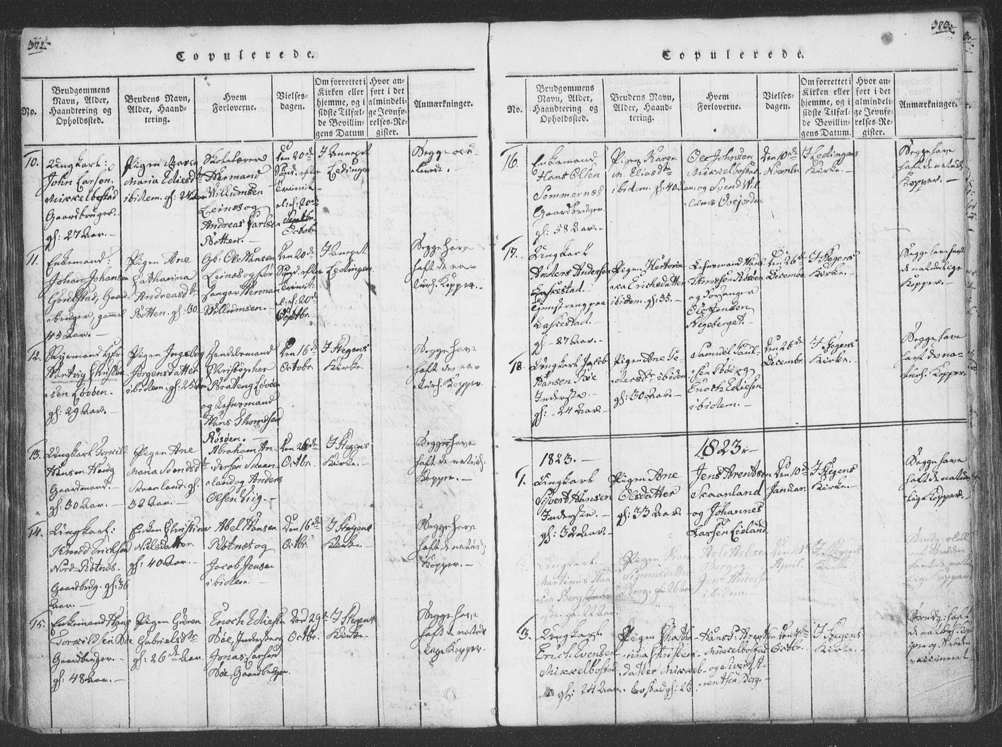 Ministerialprotokoller, klokkerbøker og fødselsregistre - Nordland, SAT/A-1459/855/L0798: Parish register (official) no. 855A06, 1821-1835, p. 372-373