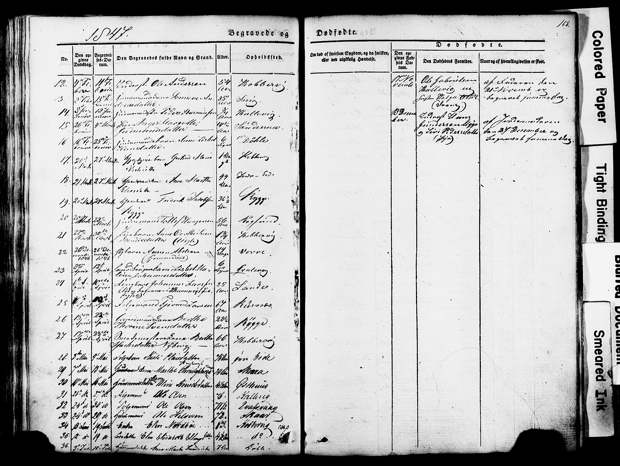 Avaldsnes sokneprestkontor, SAST/A -101851/H/Ha/Haa/L0007: Parish register (official) no. A 7, 1841-1853, p. 168