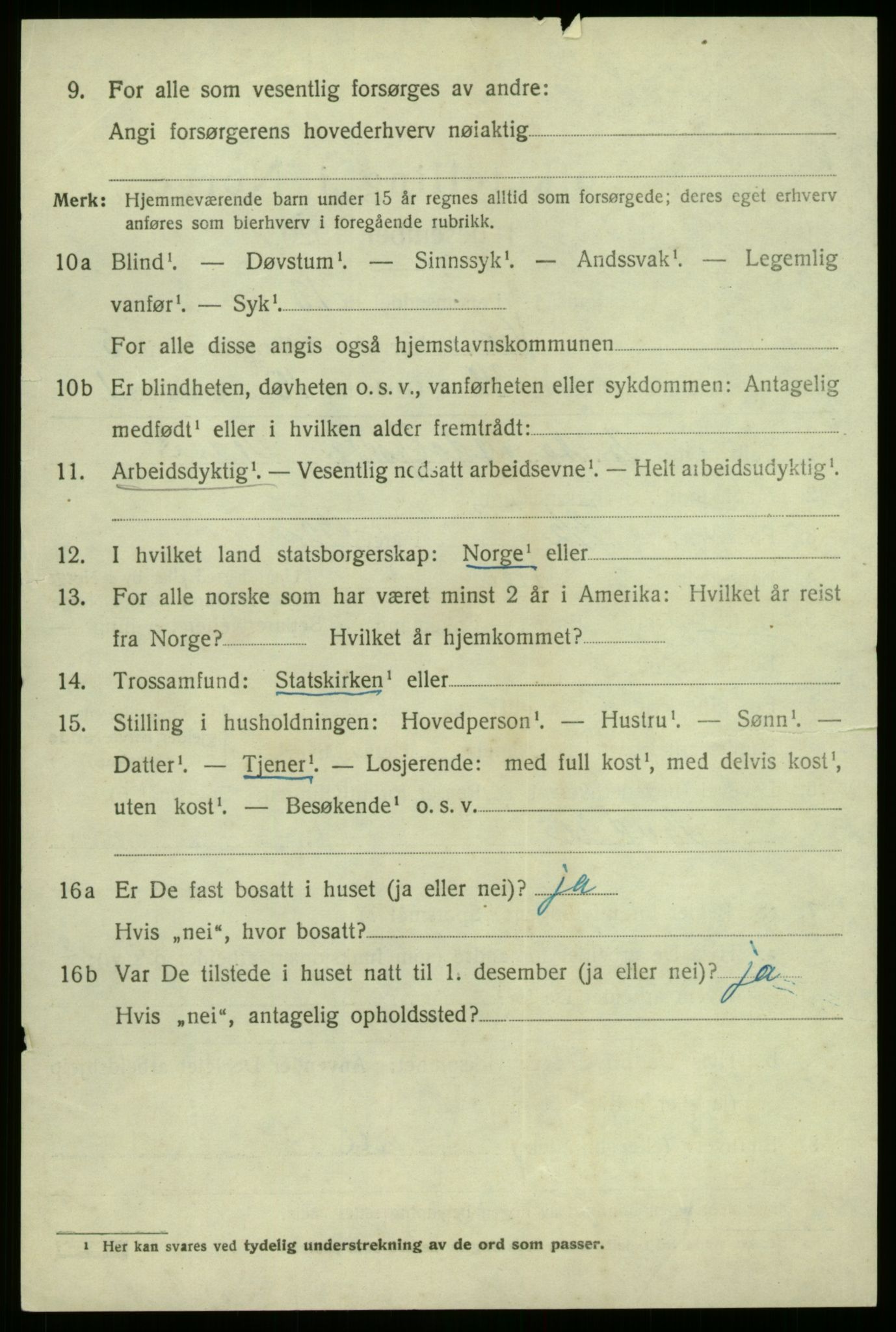 SAB, 1920 census for Vik, 1920, p. 4394