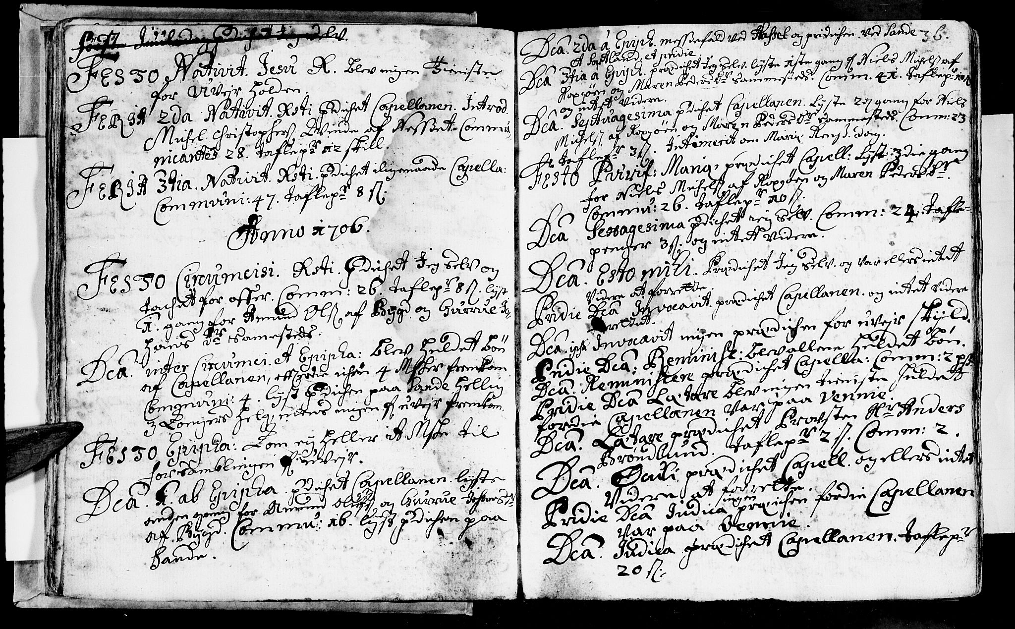 Ministerialprotokoller, klokkerbøker og fødselsregistre - Nordland, AV/SAT-A-1459/888/L1231: Parish register (official) no. 888A01 /1, 1693-1738, p. 36