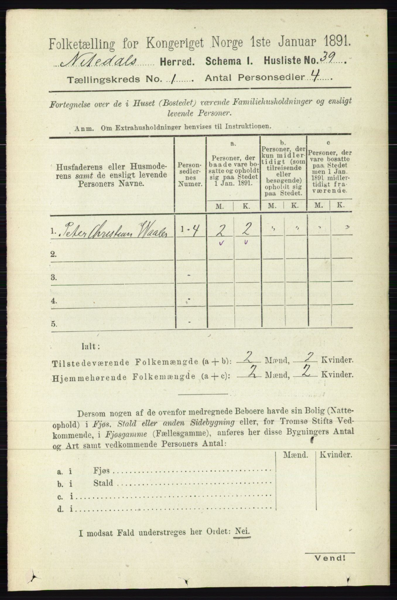 RA, 1891 census for 0233 Nittedal, 1891, p. 59
