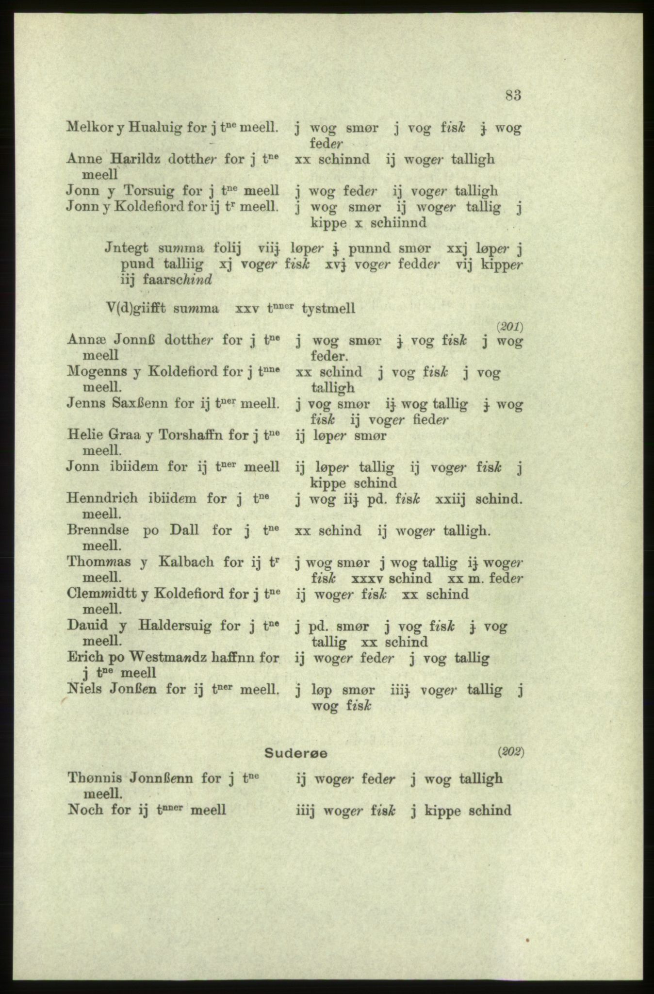 Publikasjoner utgitt av Arkivverket, PUBL/PUBL-001/C/0005: Bind 5: Rekneskap for Bergenhus len 1566-1567: B. Utgift C. Dei nordlandske lena og Finnmark D. Ekstrakt, 1566-1567, p. 83