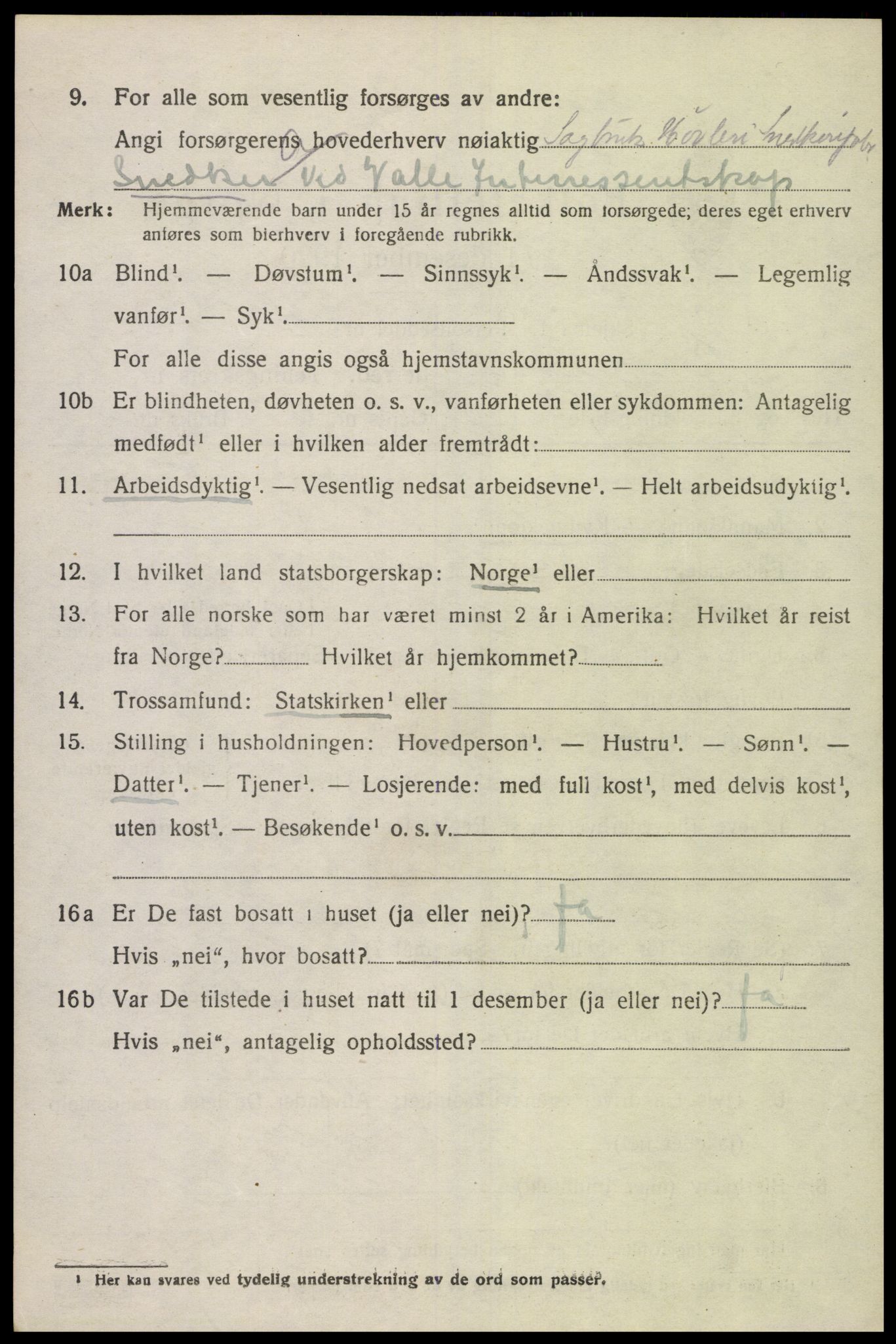 SAK, 1920 census for Sør-Audnedal, 1920, p. 6270