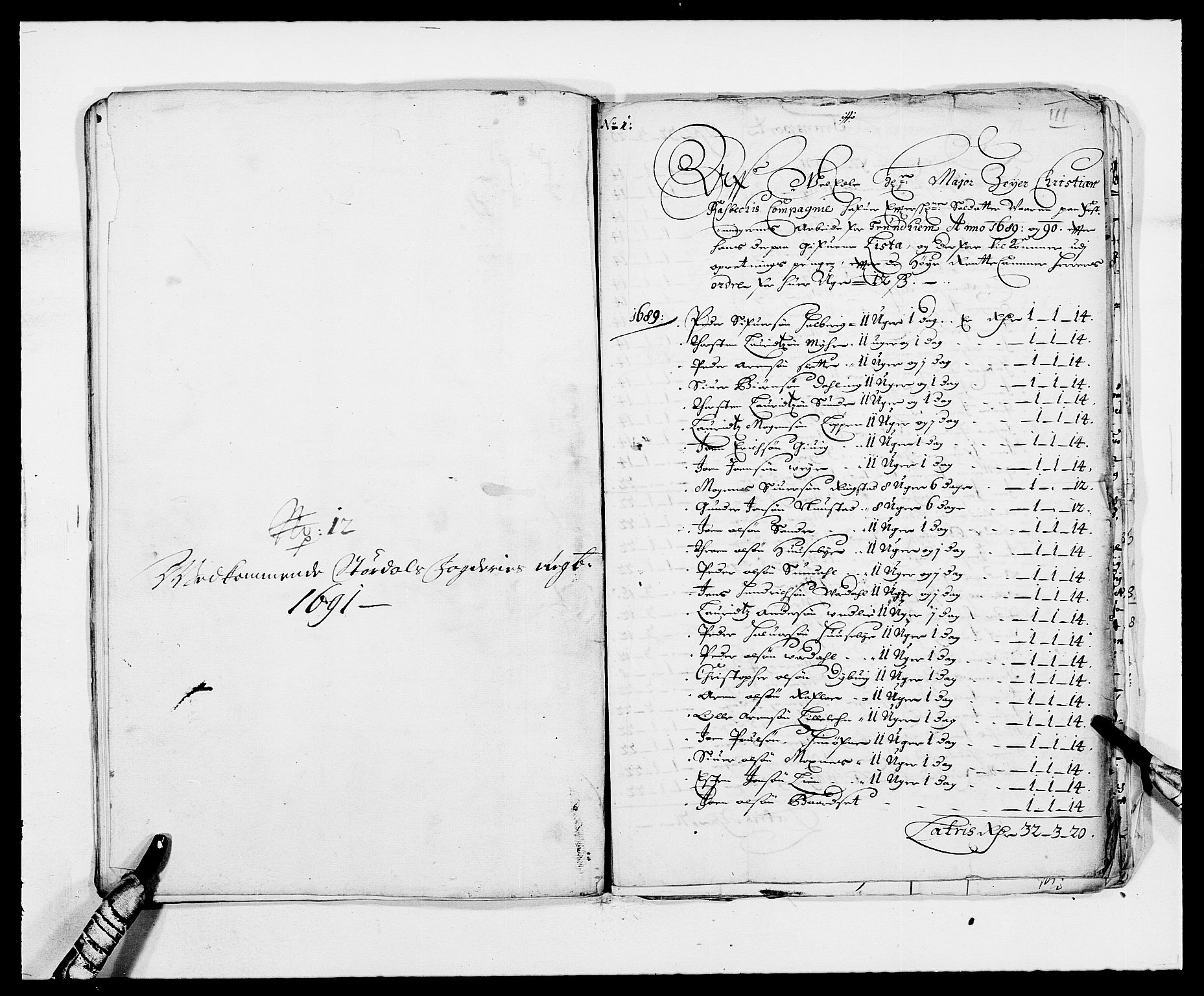 Rentekammeret inntil 1814, Reviderte regnskaper, Fogderegnskap, RA/EA-4092/R62/L4184: Fogderegnskap Stjørdal og Verdal, 1690-1691, p. 461