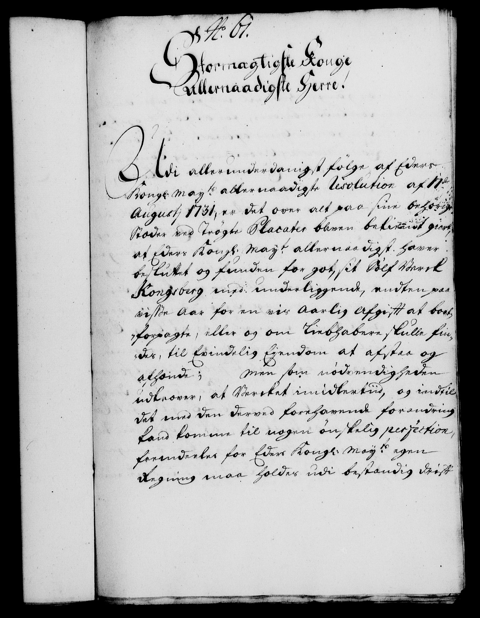 Rentekammeret, Kammerkanselliet, RA/EA-3111/G/Gf/Gfa/L0014: Norsk relasjons- og resolusjonsprotokoll (merket RK 52.14), 1731, p. 325