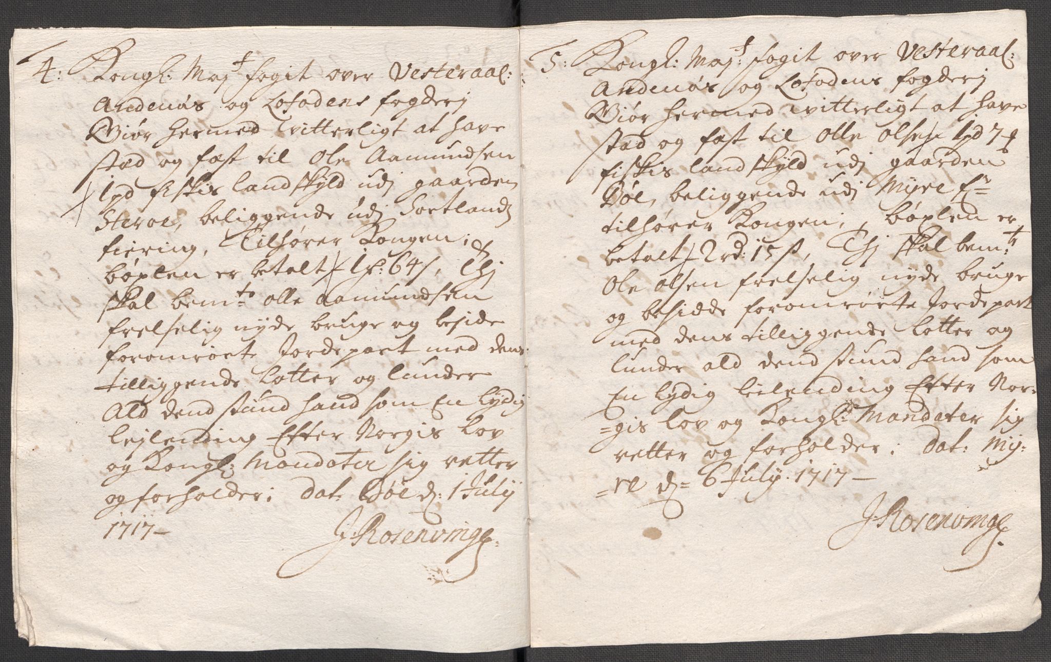 Rentekammeret inntil 1814, Reviderte regnskaper, Fogderegnskap, AV/RA-EA-4092/R67/L4683: Fogderegnskap Vesterålen, Andenes og Lofoten, 1717, p. 141