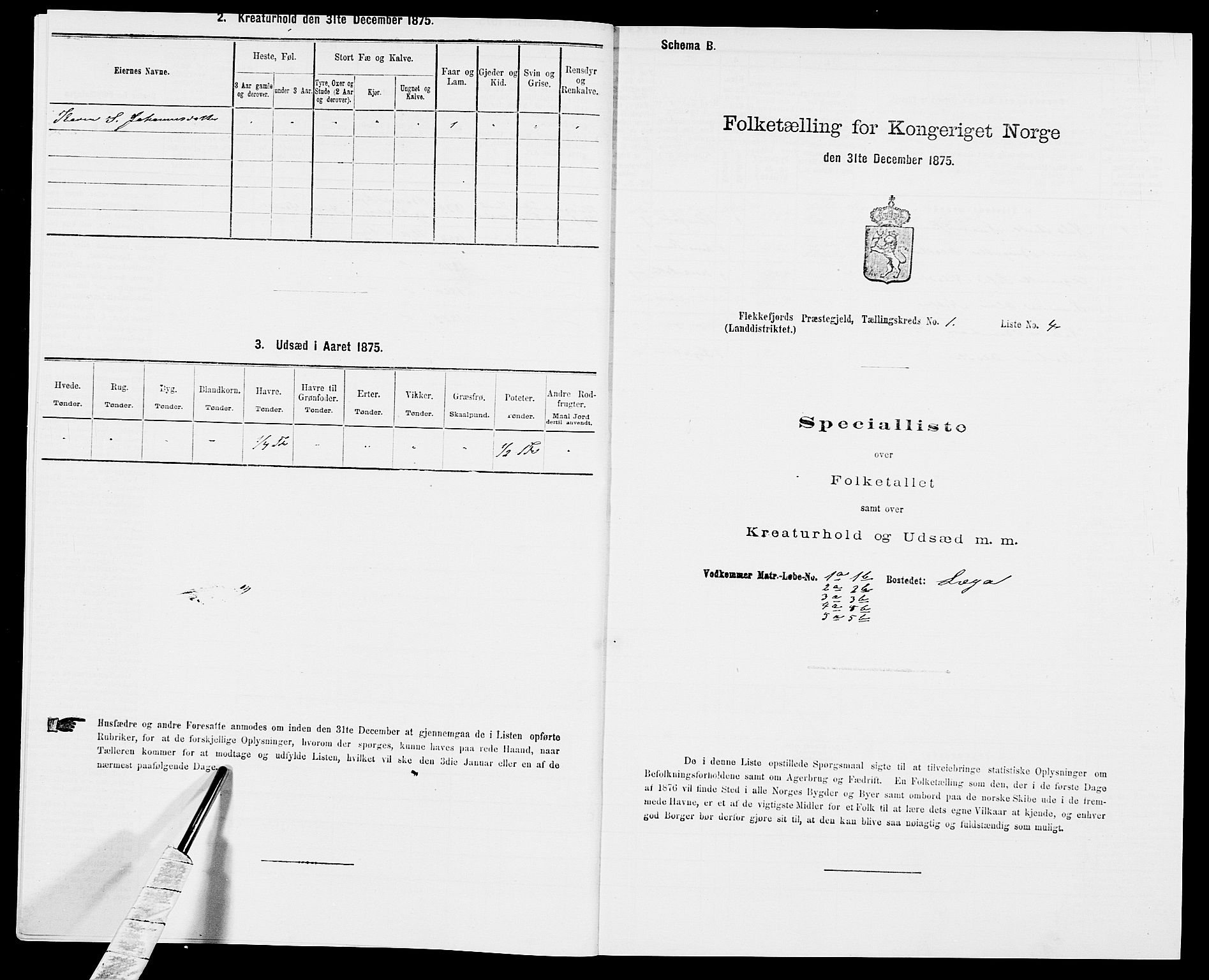 SAK, 1875 census for 1042L Flekkefjord/Nes og Hidra, 1875, p. 81