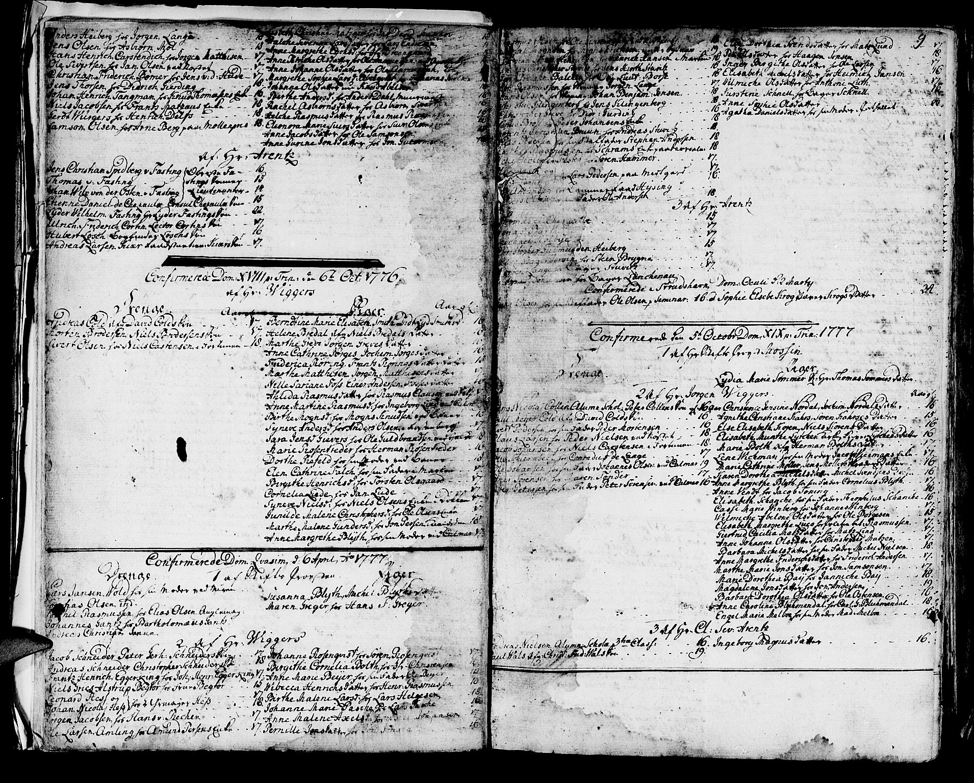 Domkirken sokneprestembete, SAB/A-74801/H/Haa/L0004: Parish register (official) no. A 4, 1763-1820, p. 9