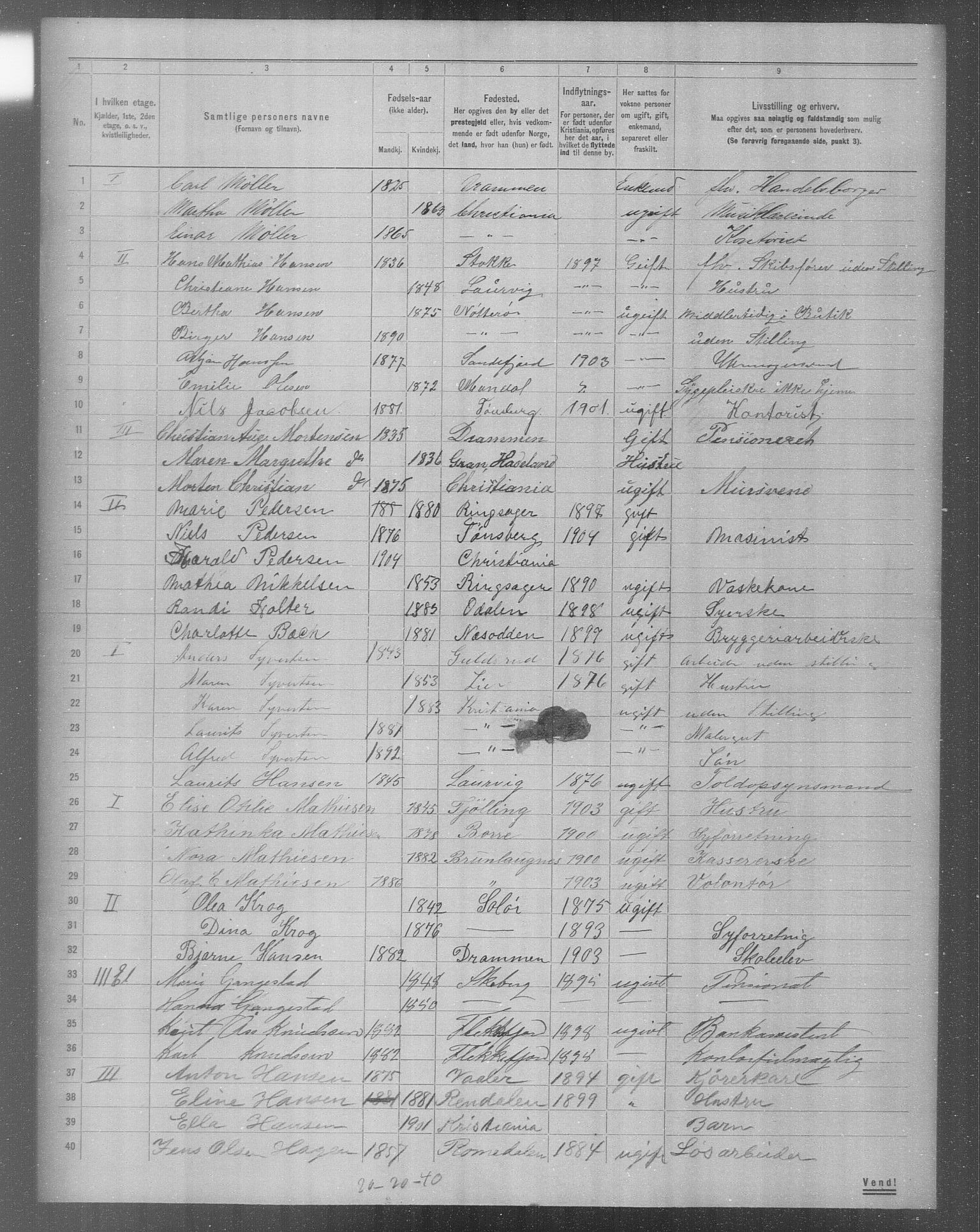 OBA, Municipal Census 1904 for Kristiania, 1904, p. 12469