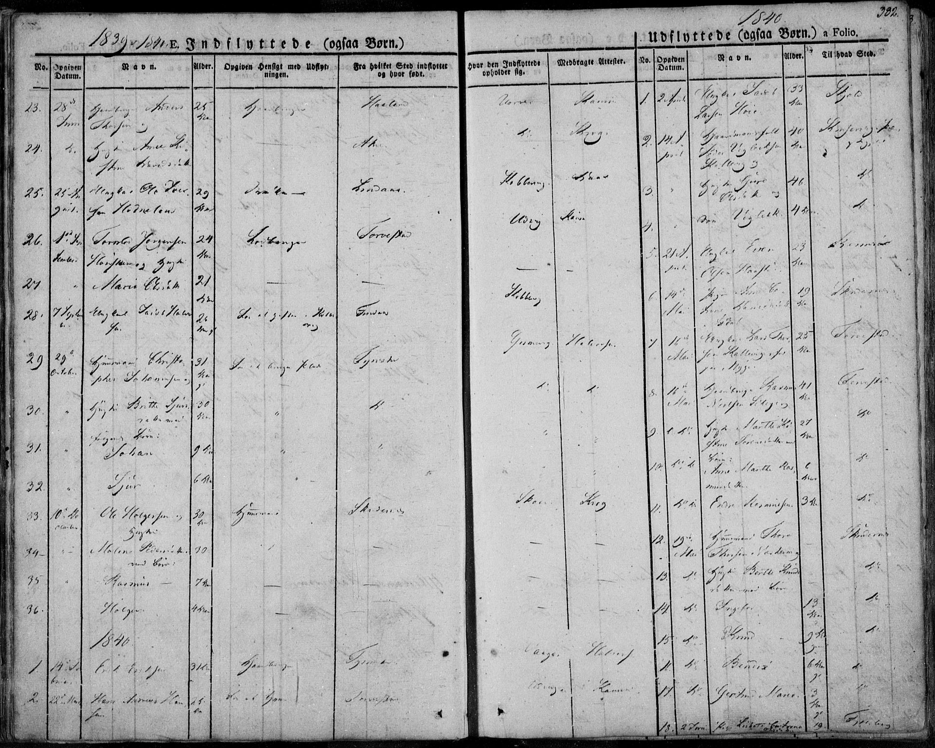 Avaldsnes sokneprestkontor, SAST/A -101851/H/Ha/Haa/L0005: Parish register (official) no. A 5.2, 1825-1841, p. 382