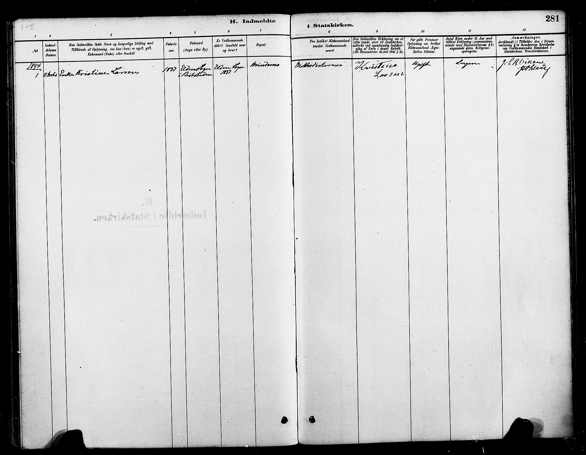 Ministerialprotokoller, klokkerbøker og fødselsregistre - Nord-Trøndelag, SAT/A-1458/709/L0077: Parish register (official) no. 709A17, 1880-1895, p. 281