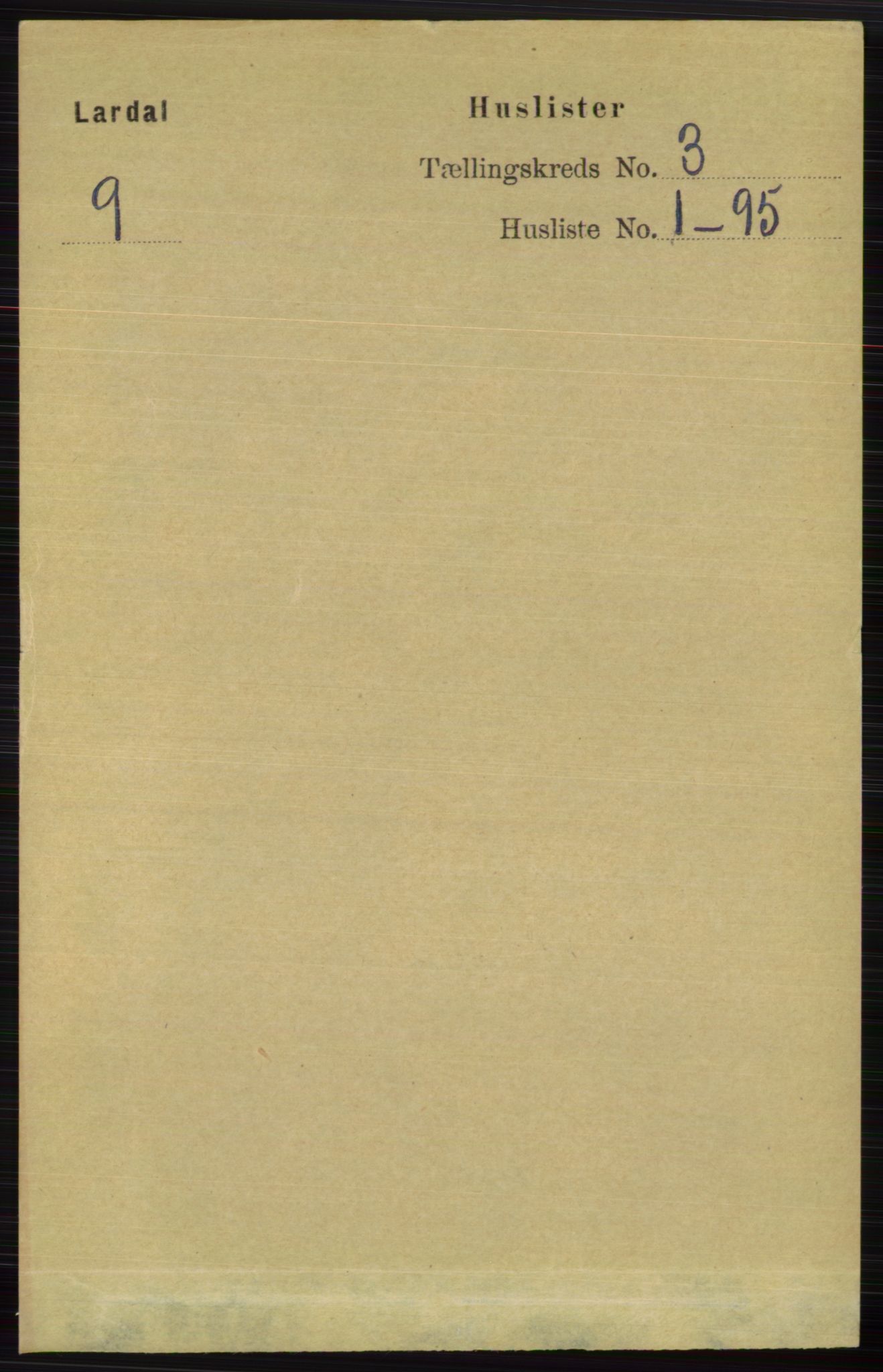 RA, 1891 census for 0728 Lardal, 1891, p. 1229