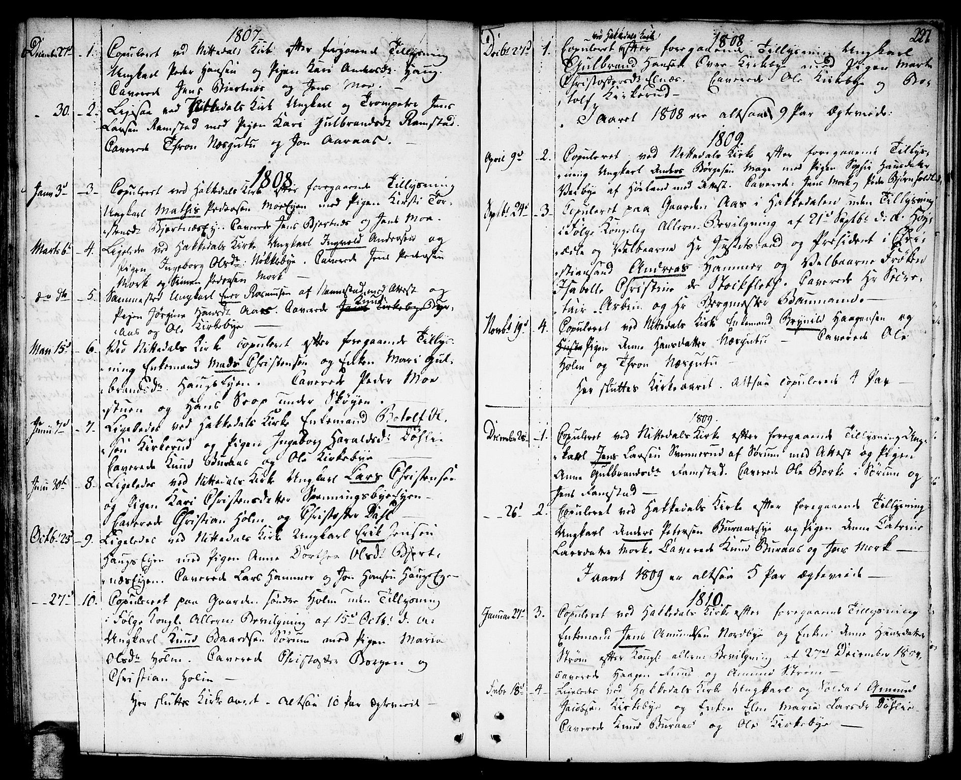 Nittedal prestekontor Kirkebøker, SAO/A-10365a/F/Fa/L0002: Parish register (official) no. I 2, 1779-1814, p. 227