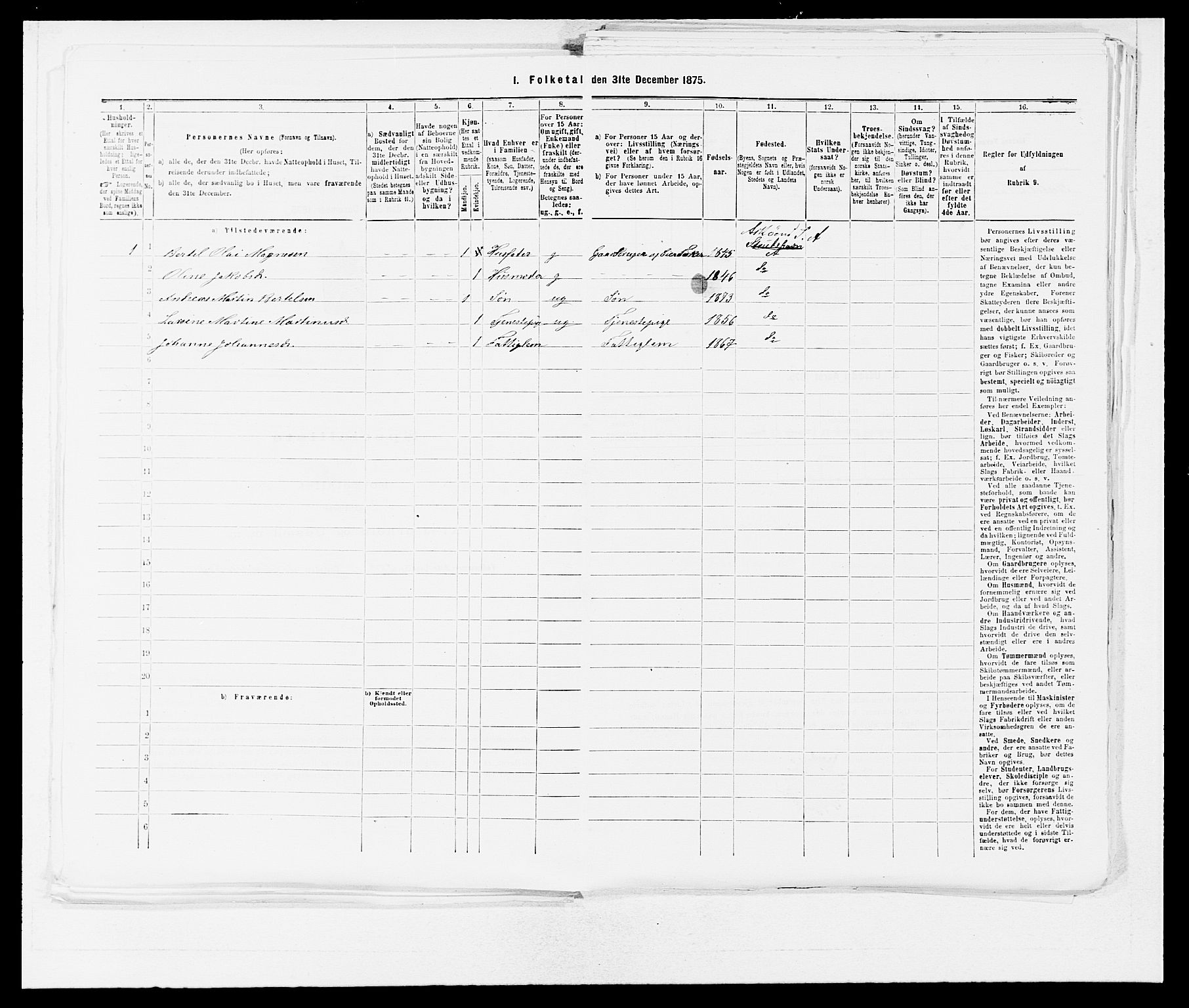 SAB, 1875 census for 1247P Askøy, 1875, p. 280