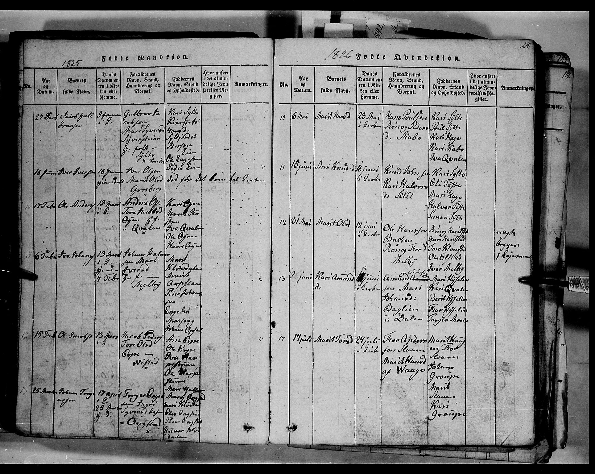 Fron prestekontor, SAH/PREST-078/H/Ha/Hab/L0003: Parish register (copy) no. 3, 1816-1850, p. 24