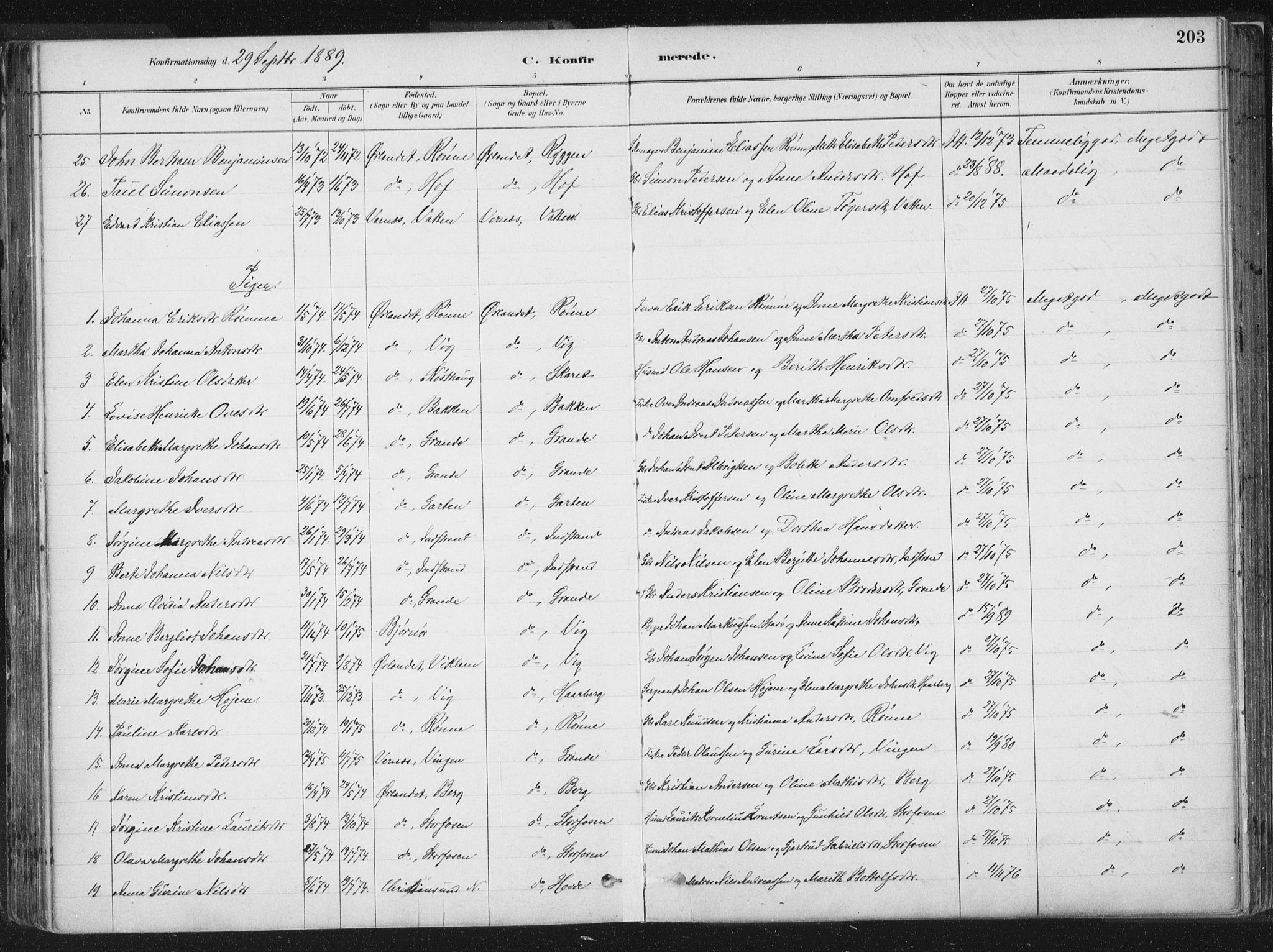 Ministerialprotokoller, klokkerbøker og fødselsregistre - Sør-Trøndelag, SAT/A-1456/659/L0739: Parish register (official) no. 659A09, 1879-1893, p. 203