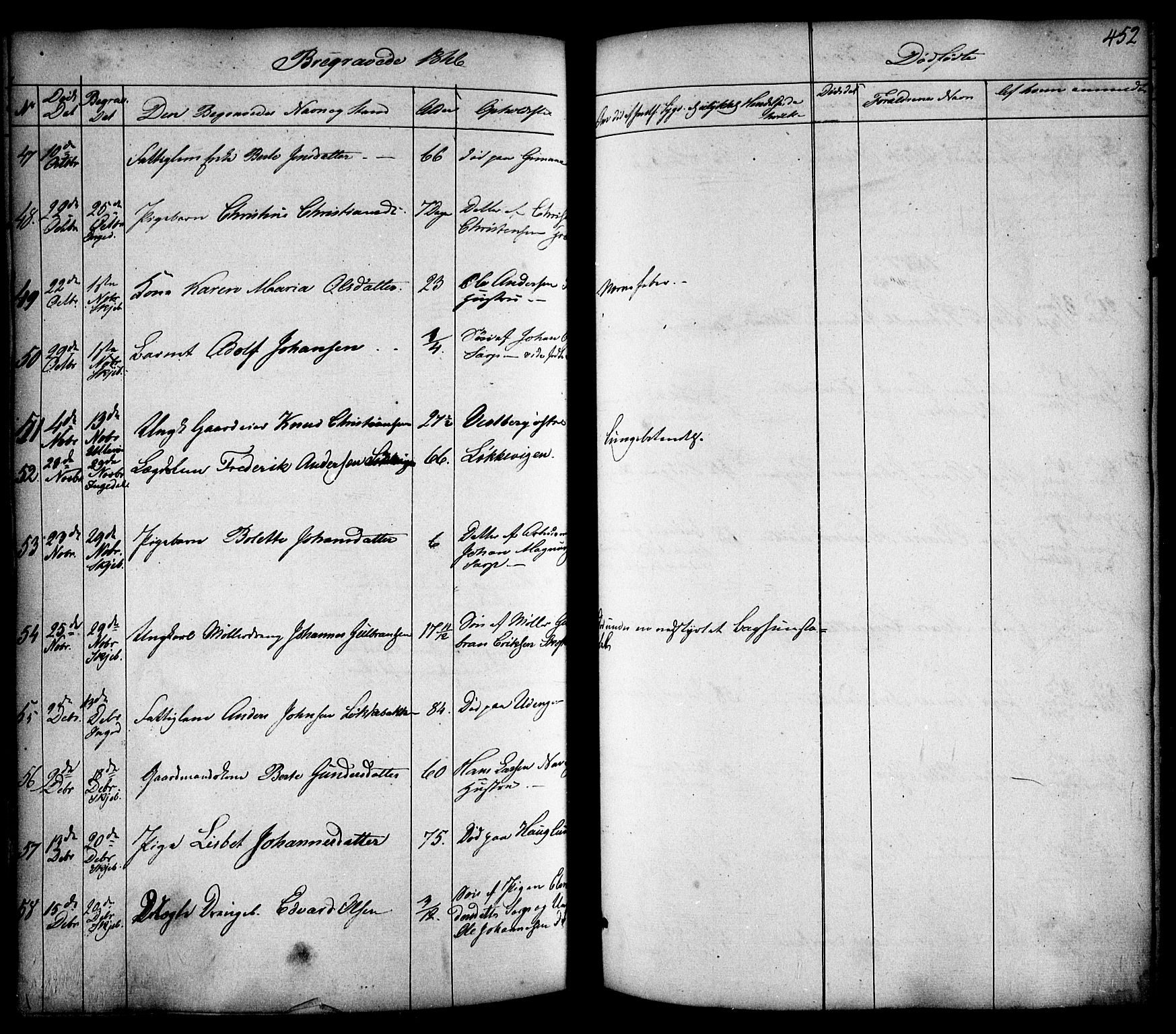 Skjeberg prestekontor Kirkebøker, AV/SAO-A-10923/F/Fa/L0006: Parish register (official) no. I 6, 1846-1858, p. 452