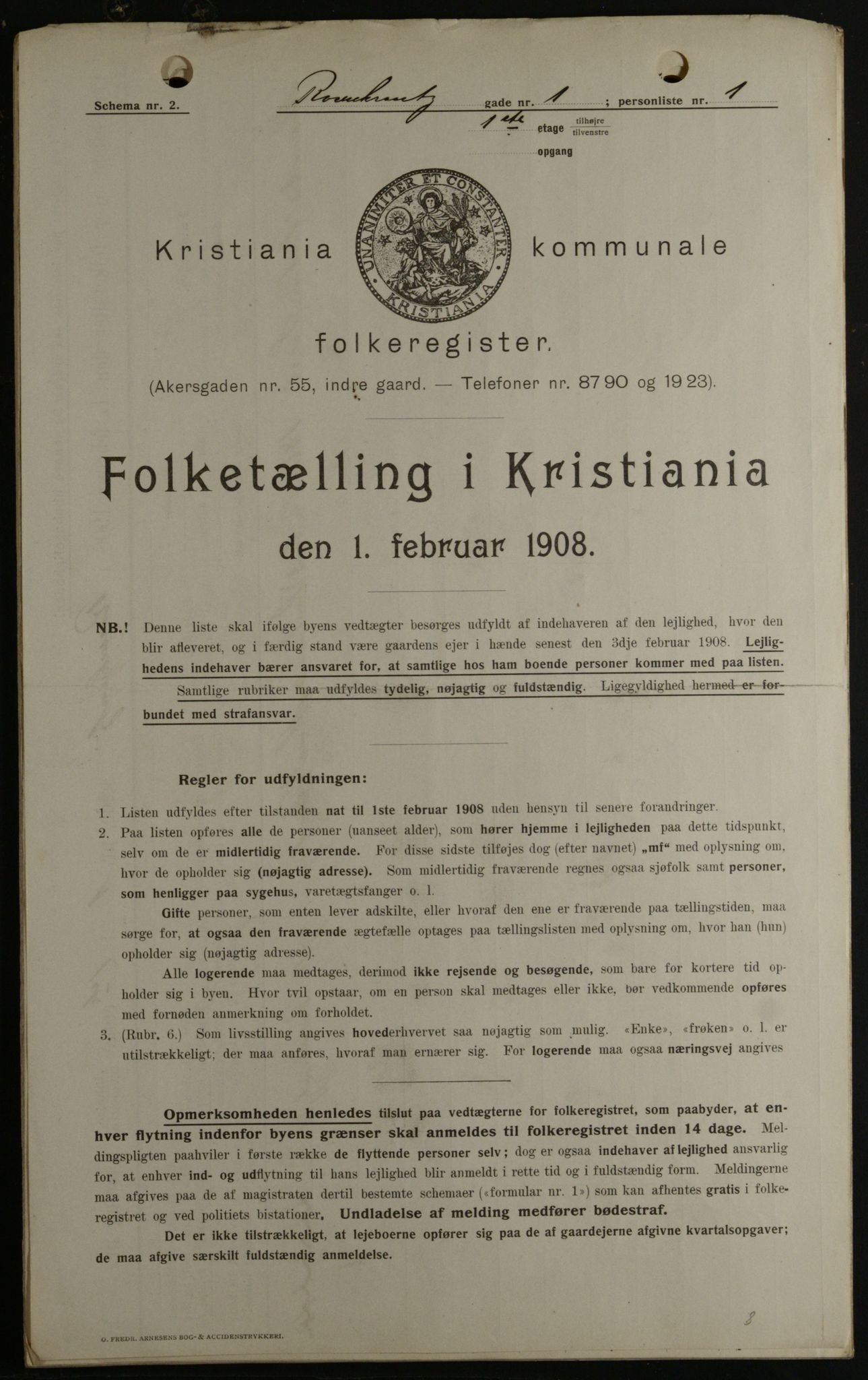 OBA, Municipal Census 1908 for Kristiania, 1908, p. 75281