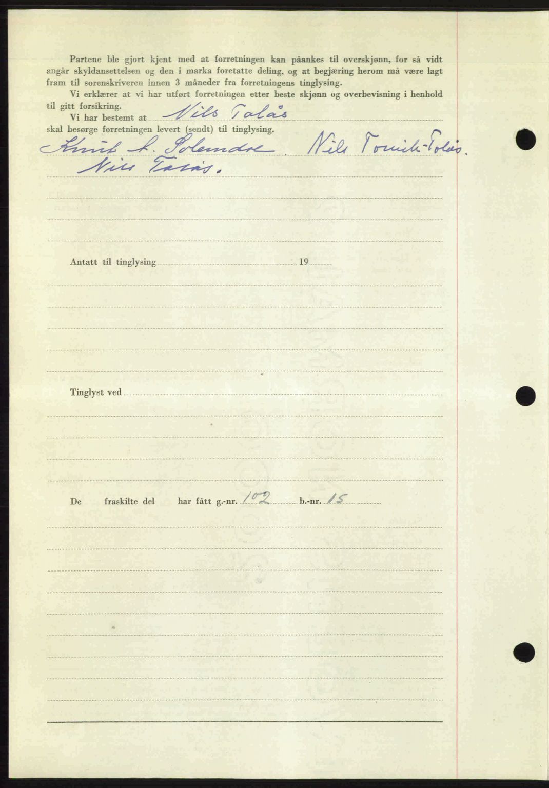 Romsdal sorenskriveri, SAT/A-4149/1/2/2C: Mortgage book no. A24, 1947-1947, Diary no: : 2259/1947