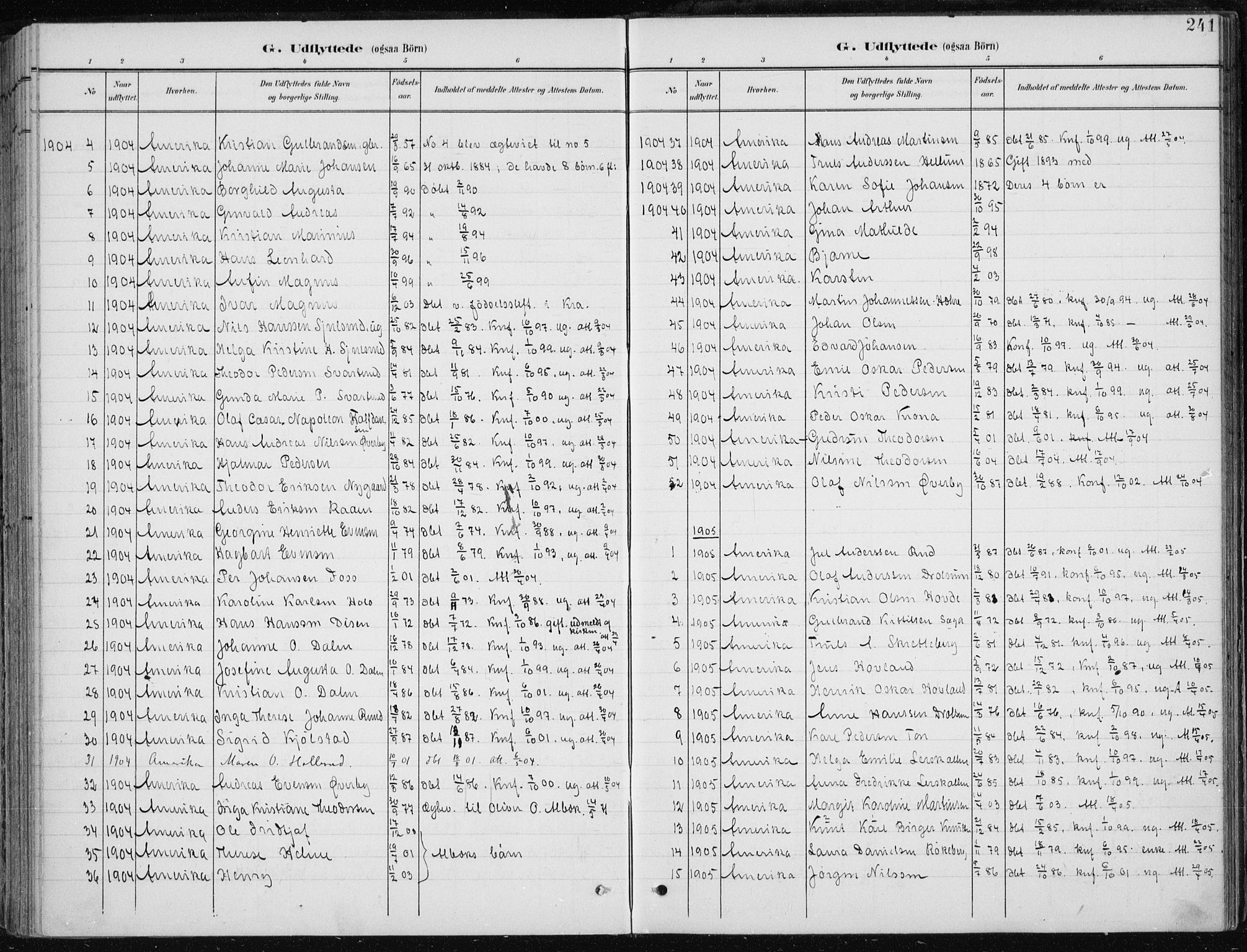 Modum kirkebøker, AV/SAKO-A-234/F/Fa/L0013: Parish register (official) no. 13, 1899-1907, p. 241