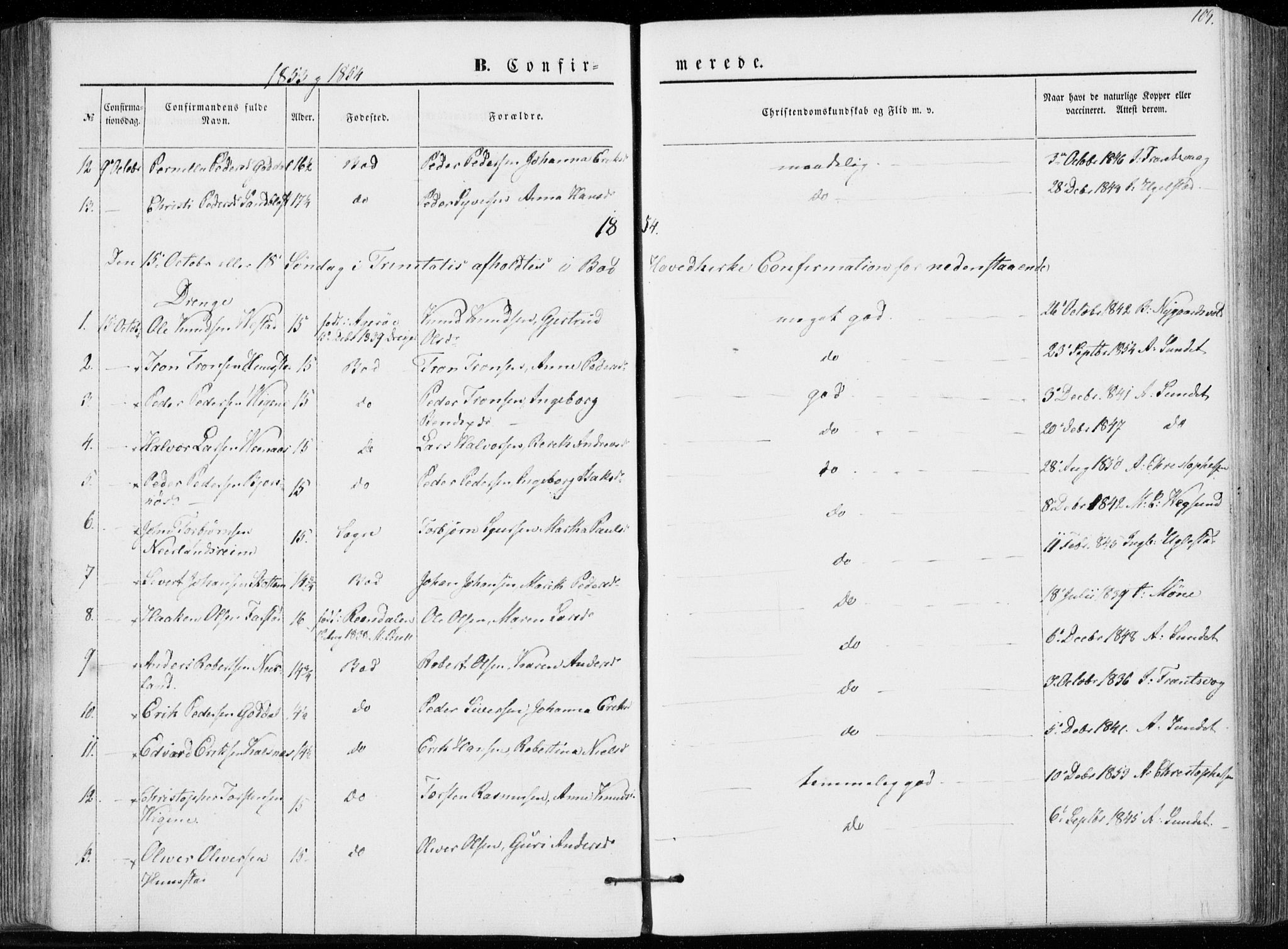 Ministerialprotokoller, klokkerbøker og fødselsregistre - Møre og Romsdal, AV/SAT-A-1454/566/L0767: Parish register (official) no. 566A06, 1852-1868, p. 109